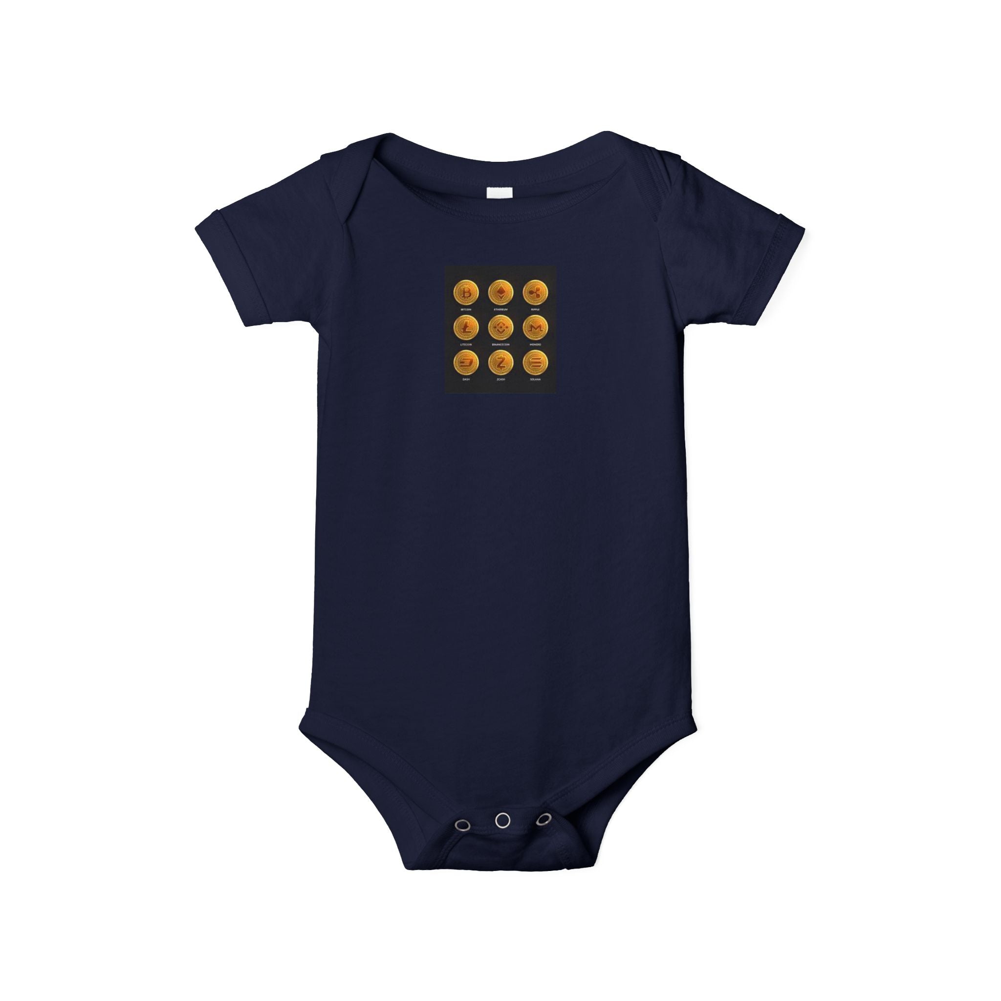 Grenouillère Bébé Pièce Unique Pièces de Monnaie Cryptomonnaie | Body Bébé Automne