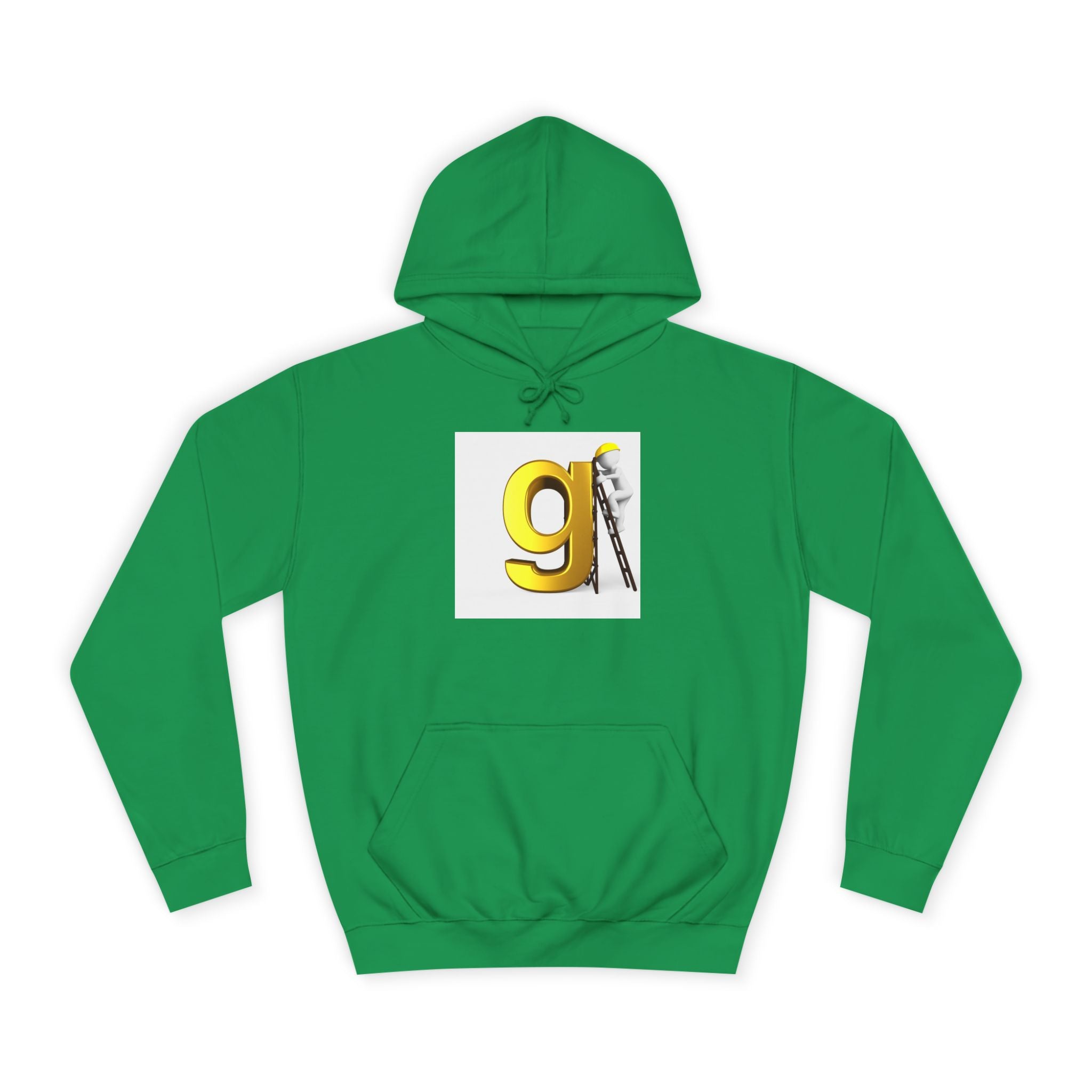 Gold Letter G with Painter Character Hoodie | Initial Monogram
