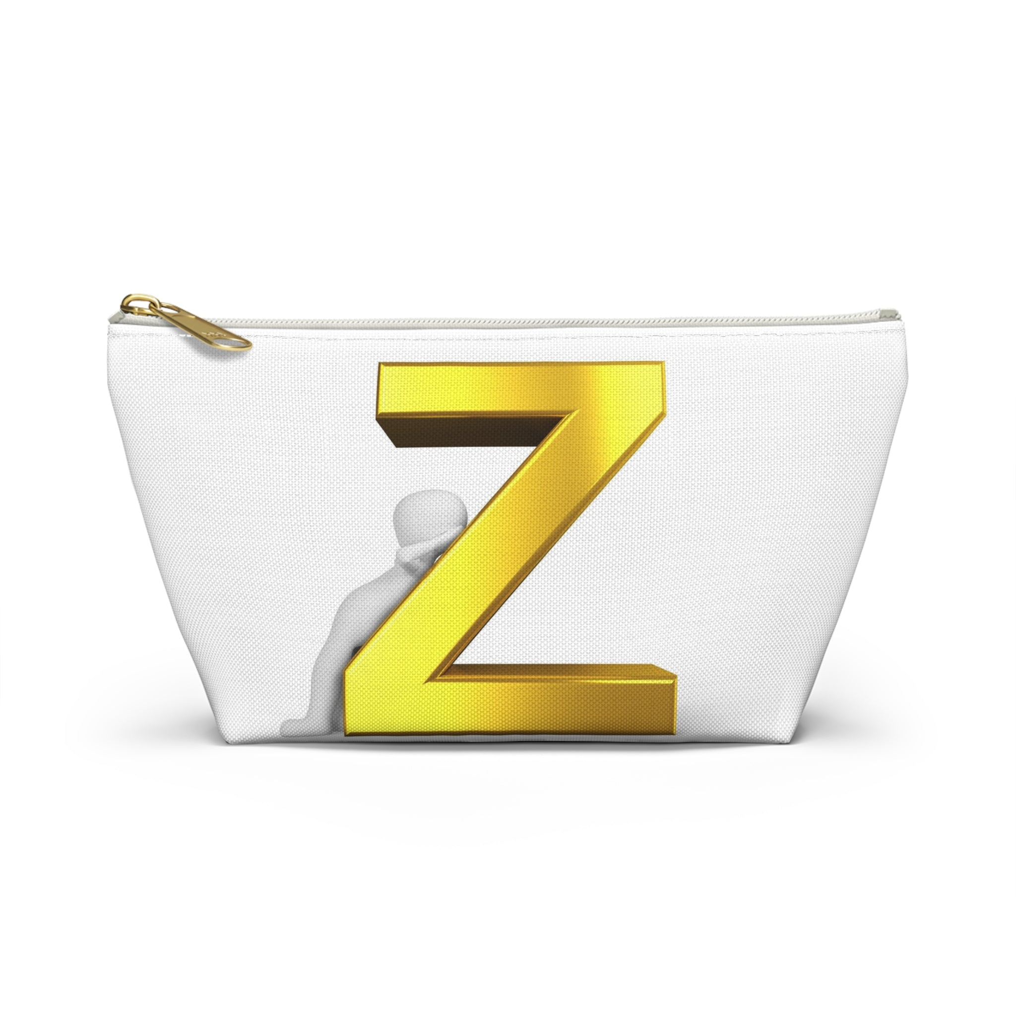 Gold Letter Z Accessory Pouch | Monogram Z Makeup Bag