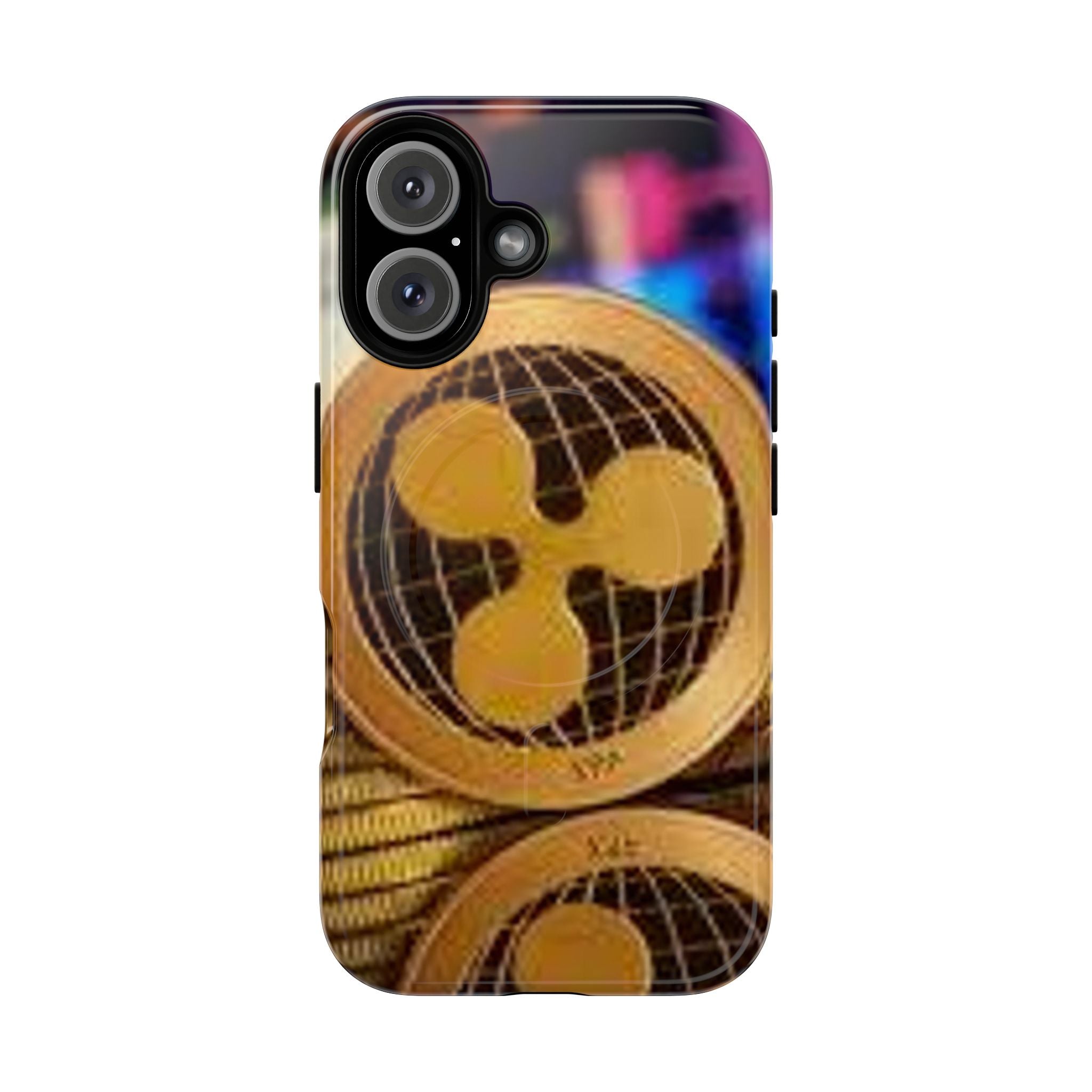 Coque de protection rigide magnétique design Ripple Coin | Coque de téléphone Crypto Ripple