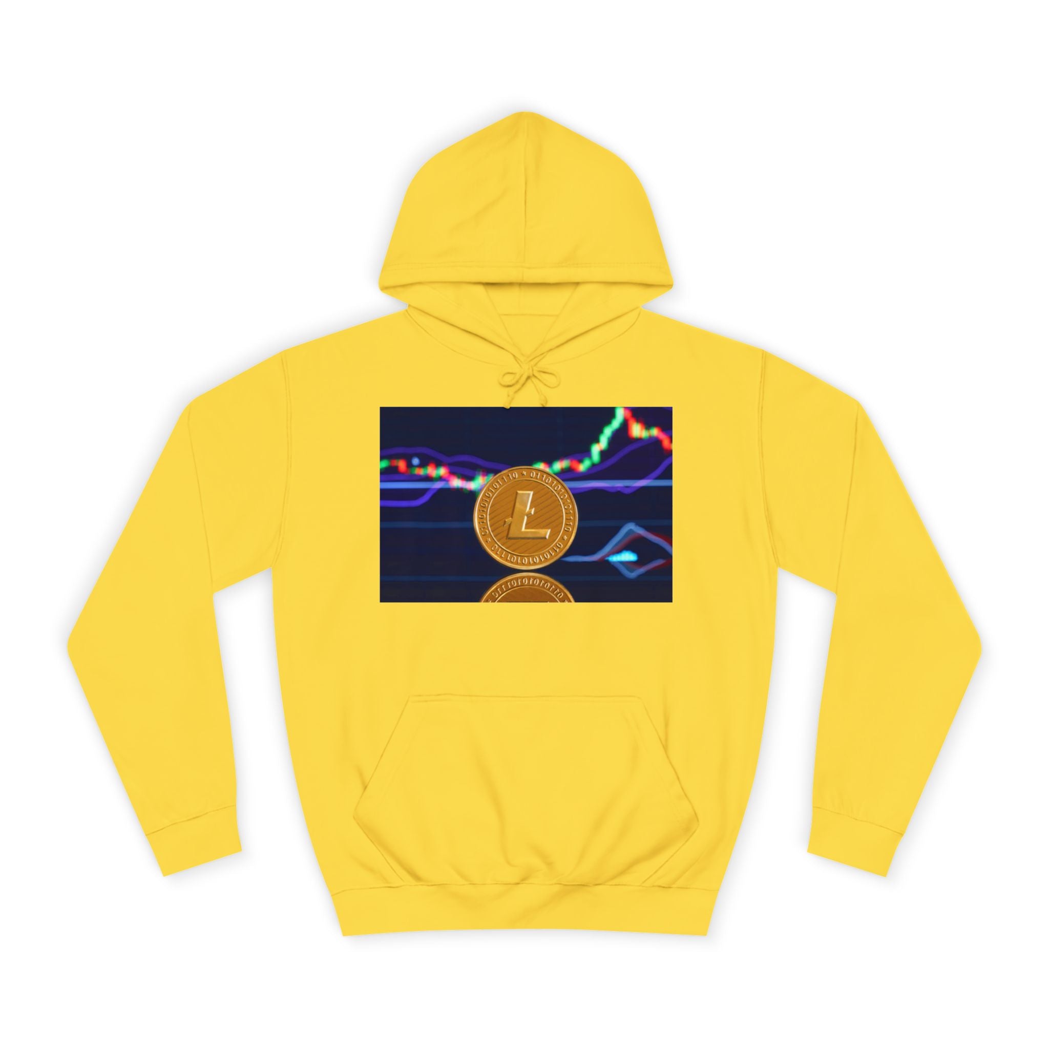 Litecoin Coin Graphic Hoodie | Crypto Chart Design, Digital Currency Apparel