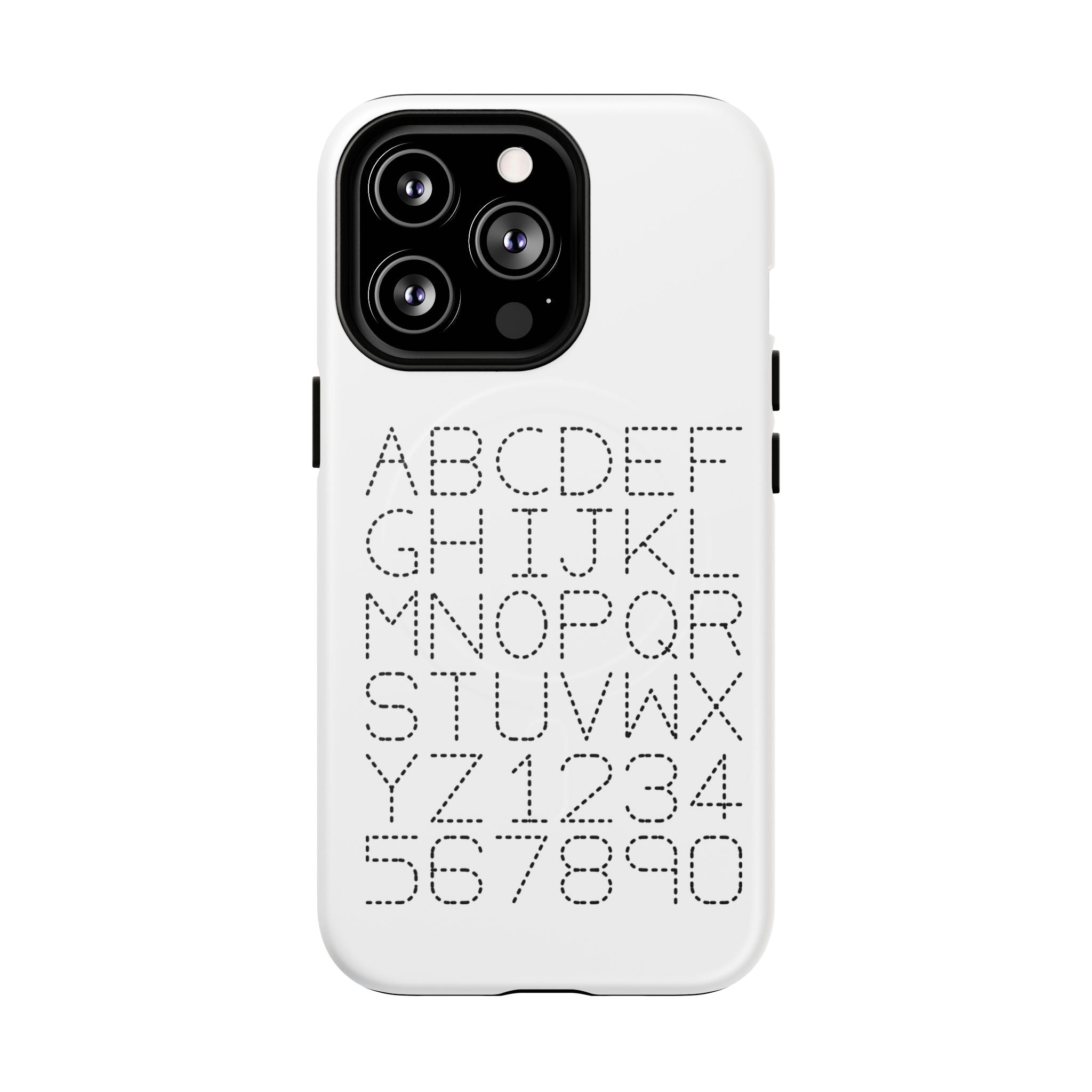 Coque de téléphone Alphabet à pois | Coque magnétique robuste