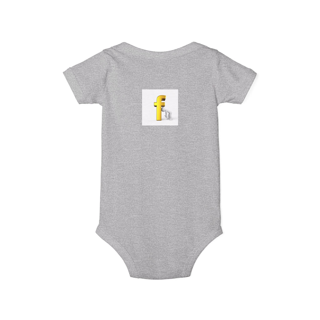 Yellow Letter F Initial Baby Onesie | Infant Jersey One Piece