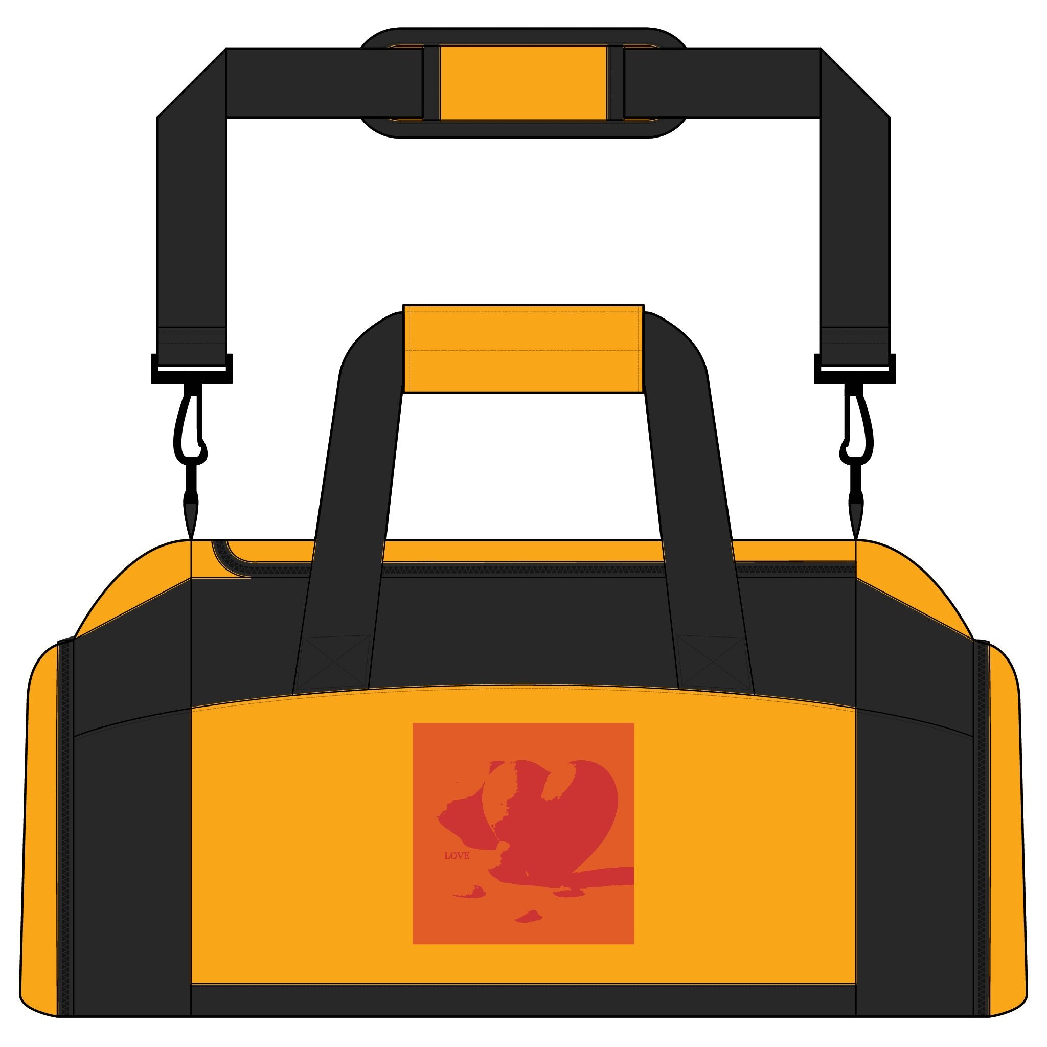 Orange Phoenix Logo Gym Bag | Duffle with Shoulder Strap