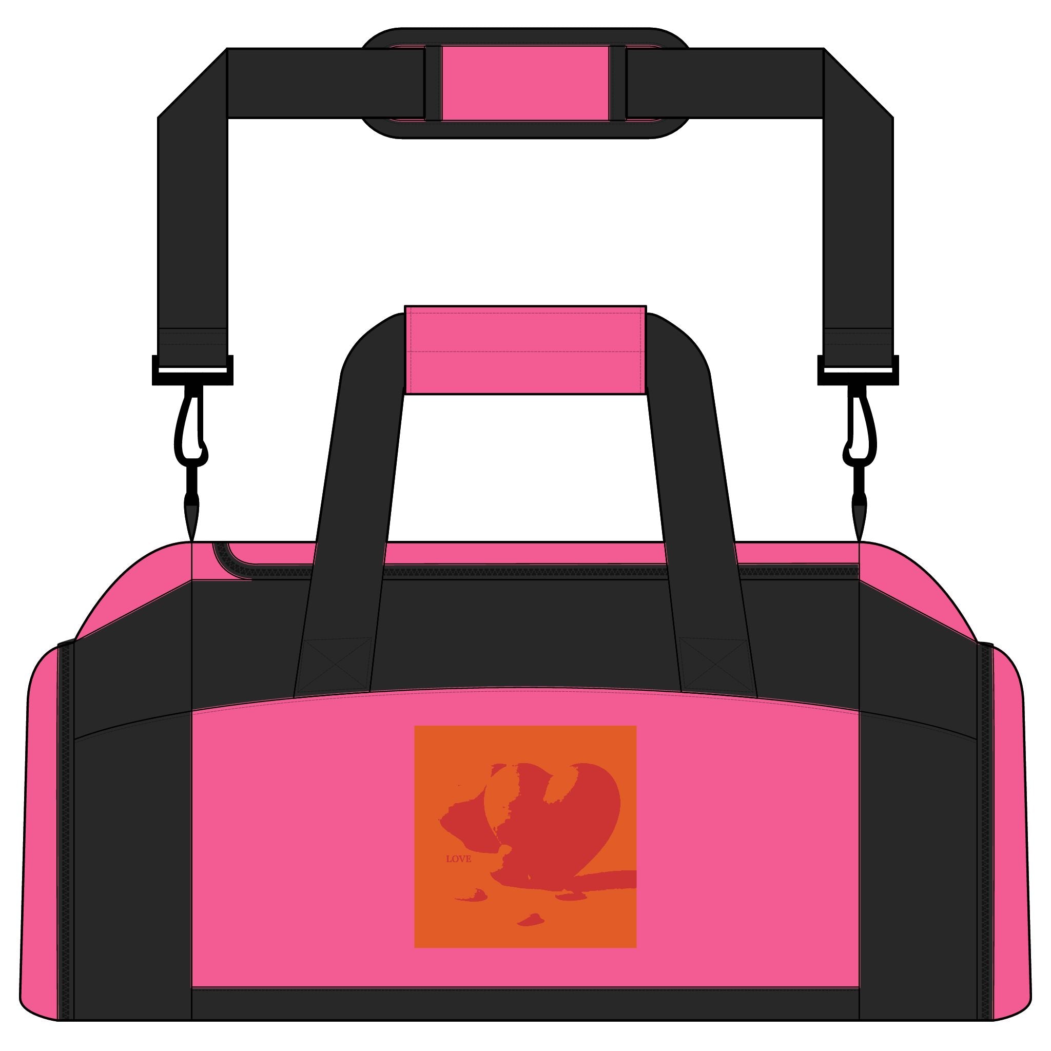 Orange Phoenix Logo Gym Bag | Duffle with Shoulder Strap