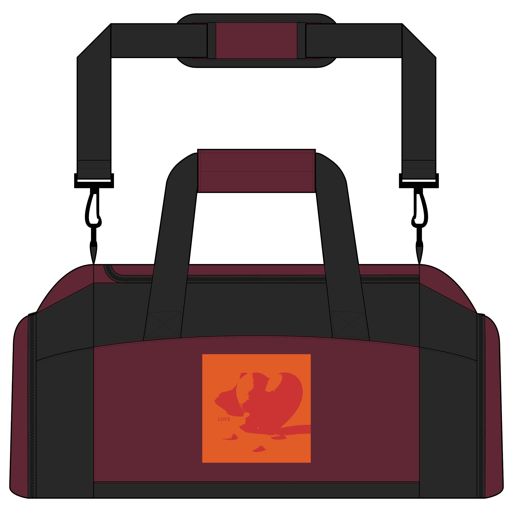 Orange Phoenix Logo Gym Bag | Duffle with Shoulder Strap
