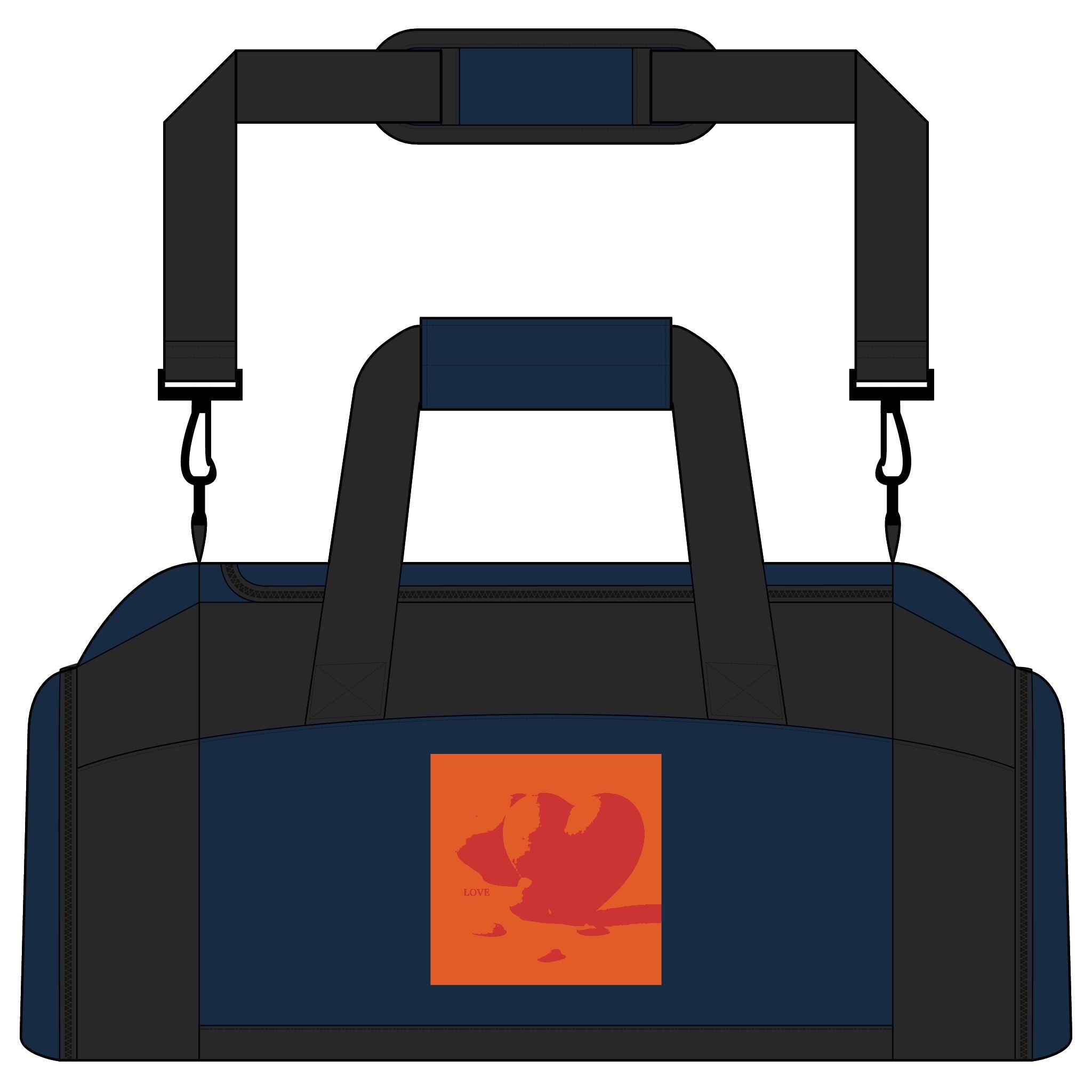 Orange Phoenix Logo Gym Bag | Duffle with Shoulder Strap