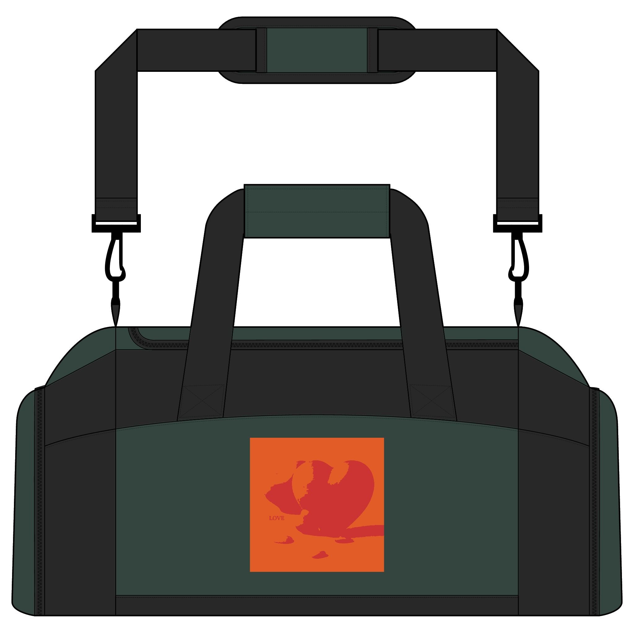Orange Phoenix Logo Gym Bag | Duffle with Shoulder Strap