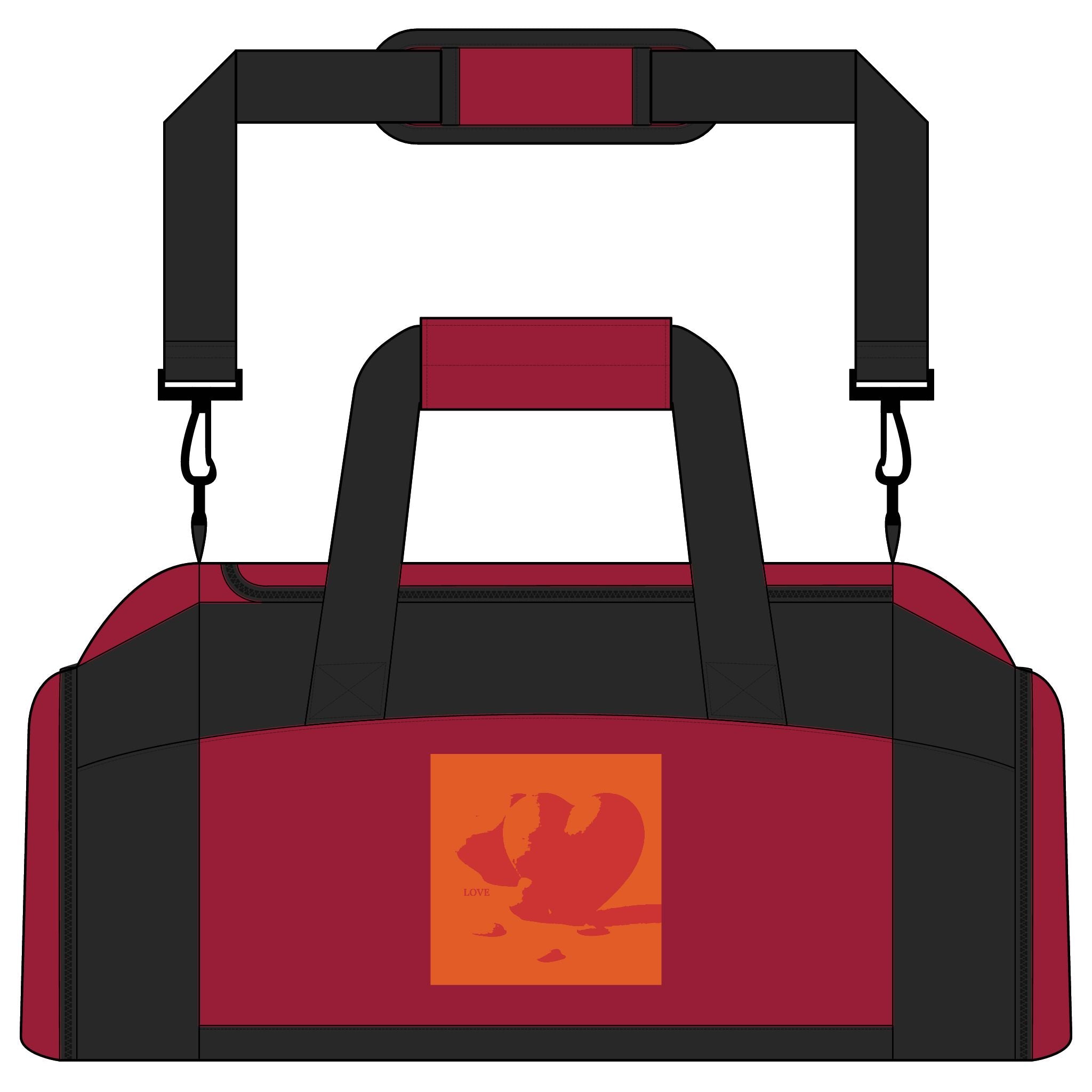 Orange Phoenix Logo Gym Bag | Duffle with Shoulder Strap