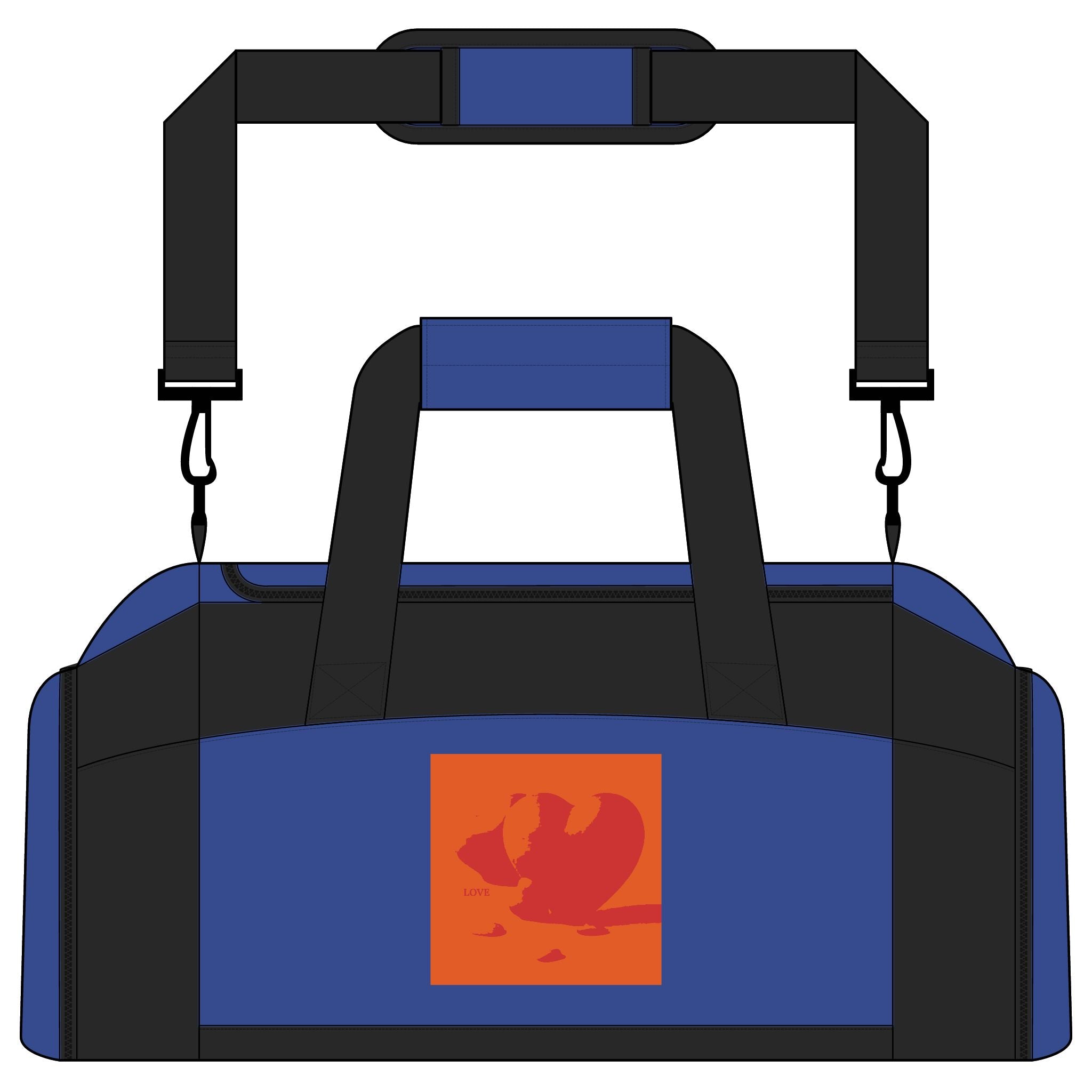 Orange Phoenix Logo Gym Bag | Duffle with Shoulder Strap