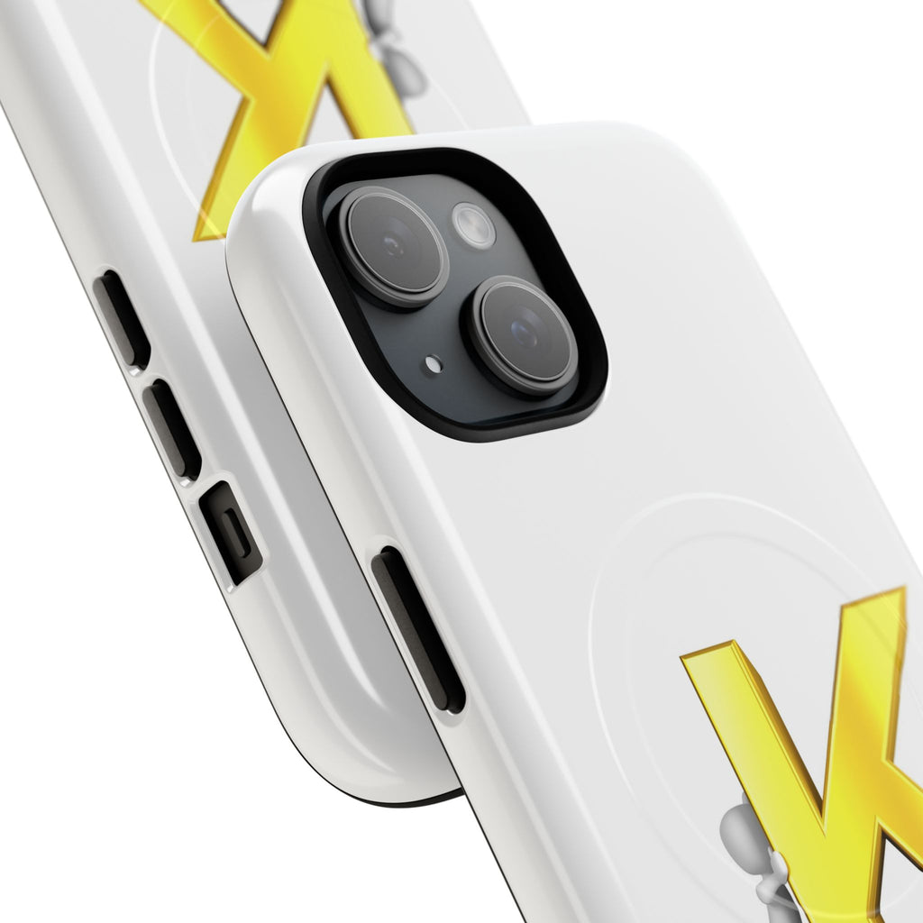 Yellow K Letter Phone Case | Tough Magnetic Case, Monogram Initial K