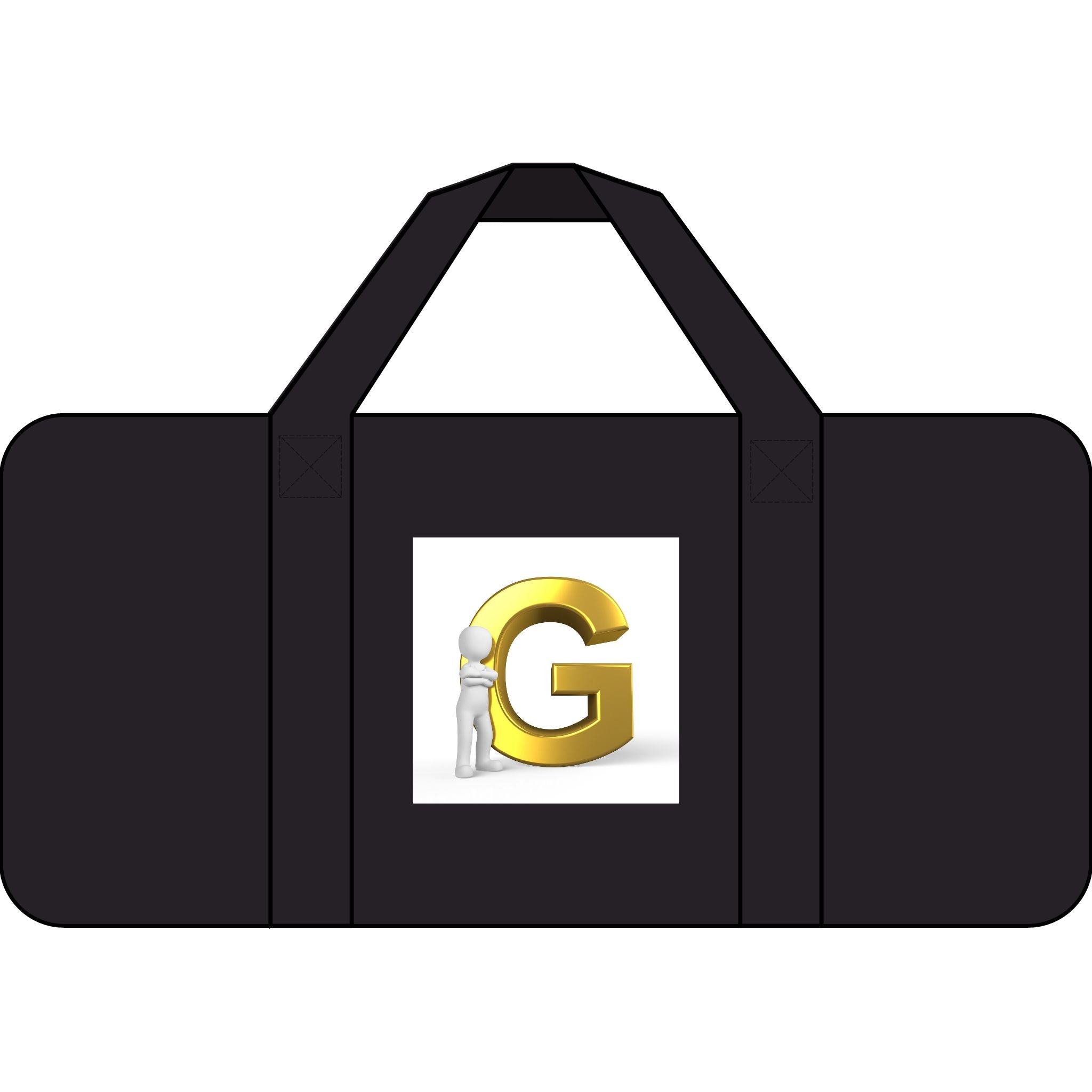 Gold Letter G Monogram Tripper Duffel Bag | Custom Initial Travel Bag