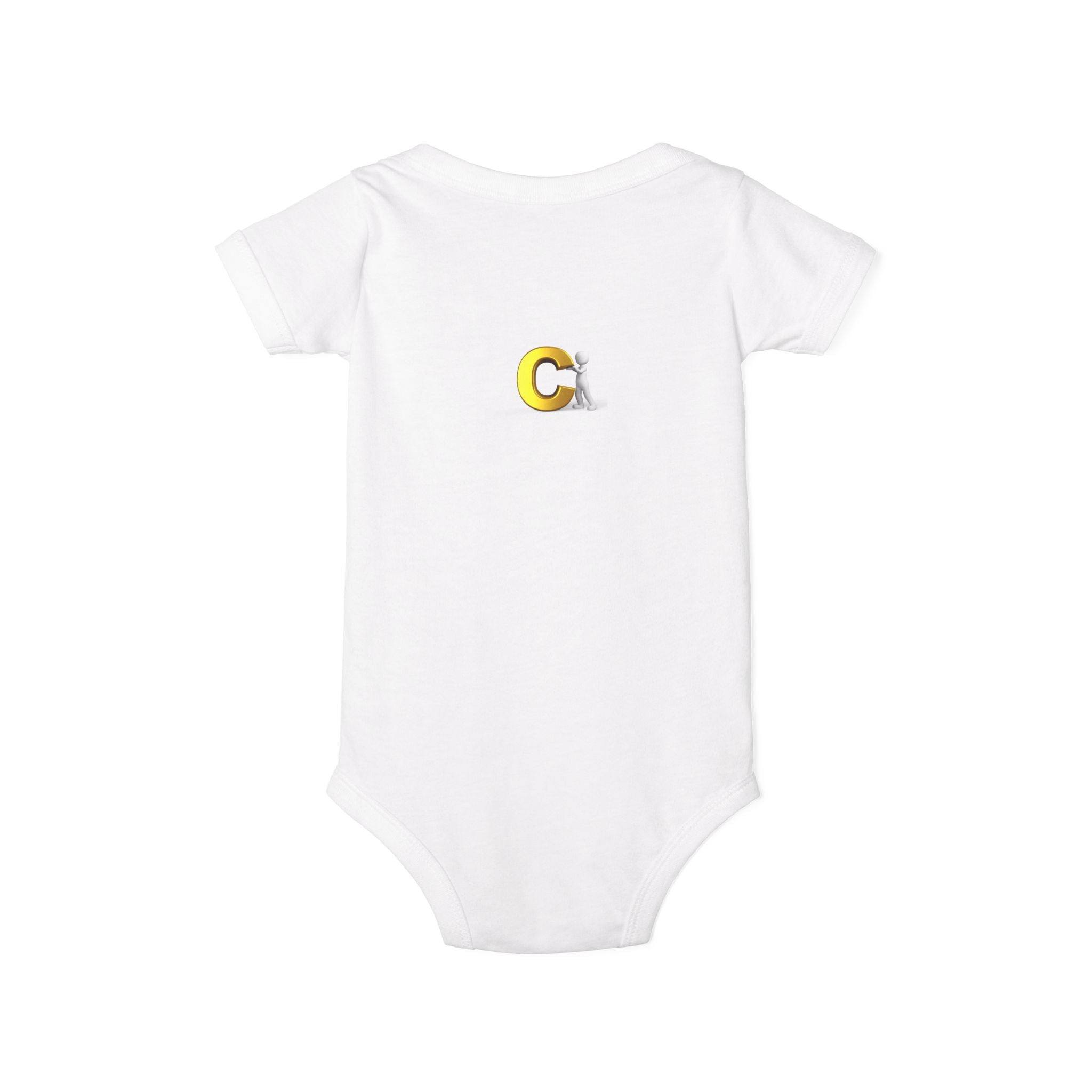 Letter C Chick Infant Onesie | Baby Monogram Initial Bodysuit