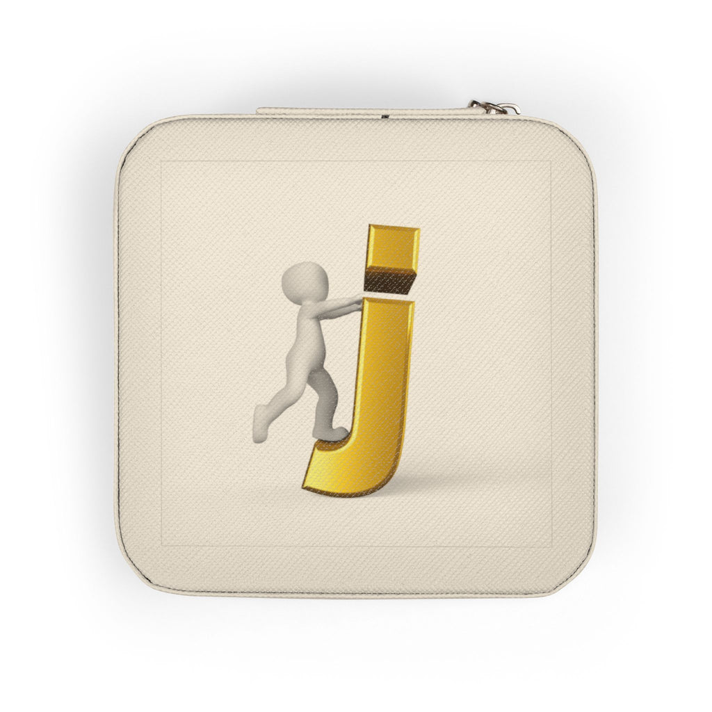 3D Letter J Climber Jewelry Travel Case | Compact Pink Organizer