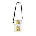 Yellow Letter U Small Cell Phone Wallet | Crossbody Phone Pouch