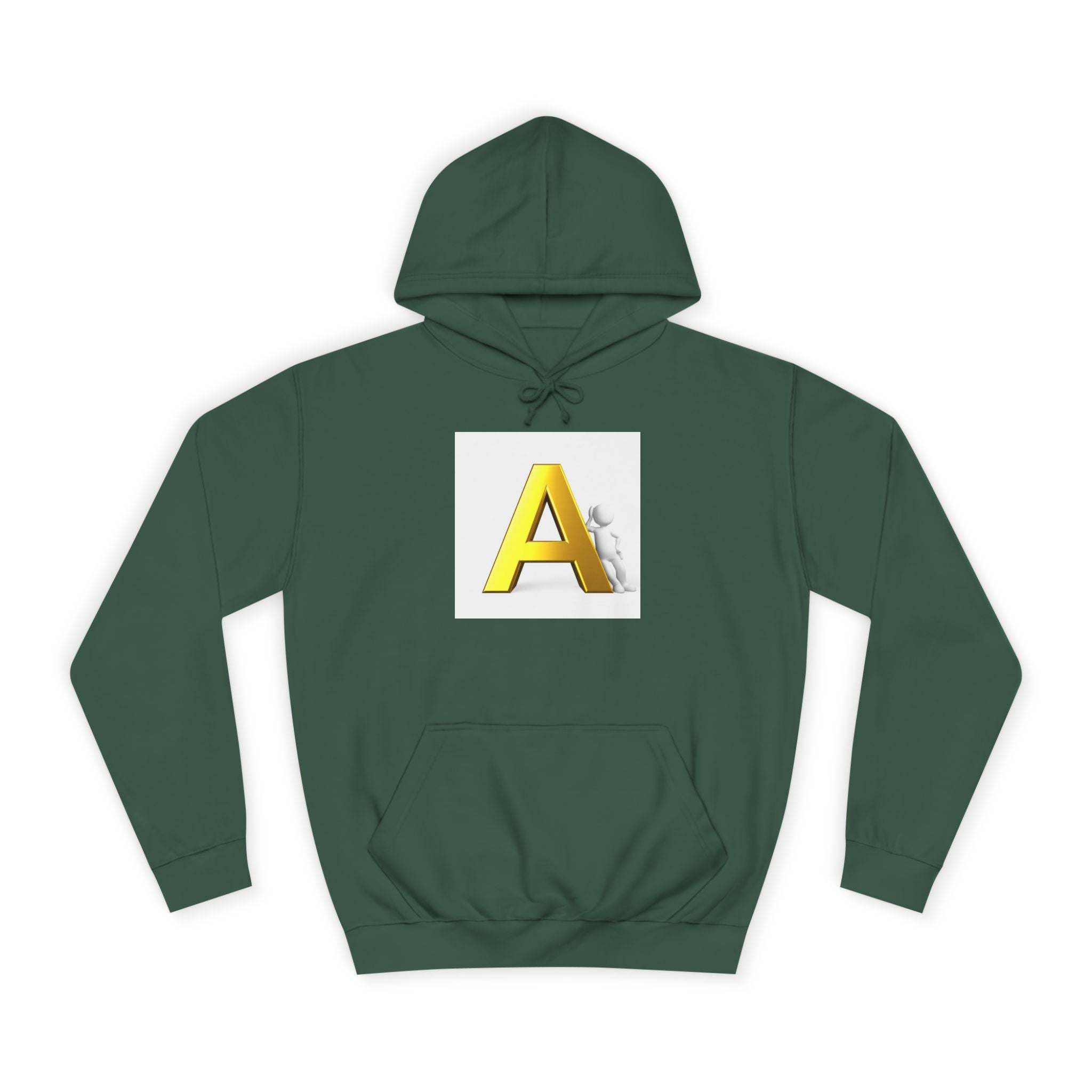 Sweat à capuche lettre A 3D or | Sweat-shirt initiales A monogramme