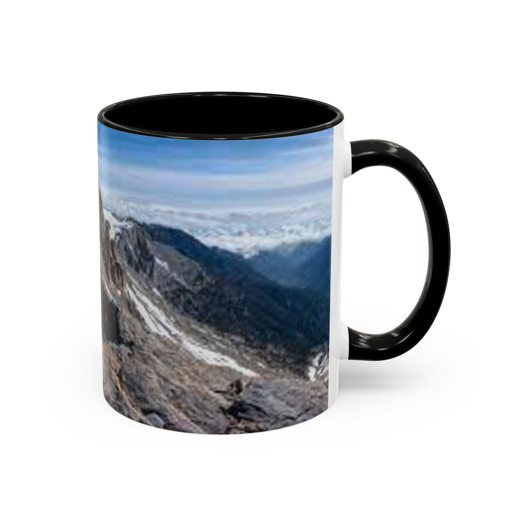 Mountain Summit Photo Accent Coffee Mug | Rocky Peak Panorama, 11oz or 15oz