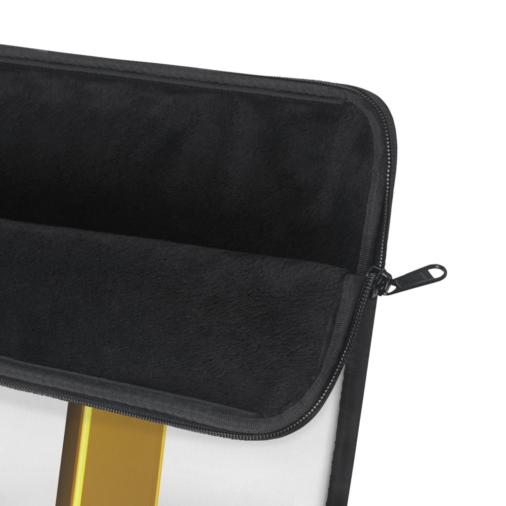 Gold 3D Letter H with Climbing Figure Laptop Sleeve | Monogram H