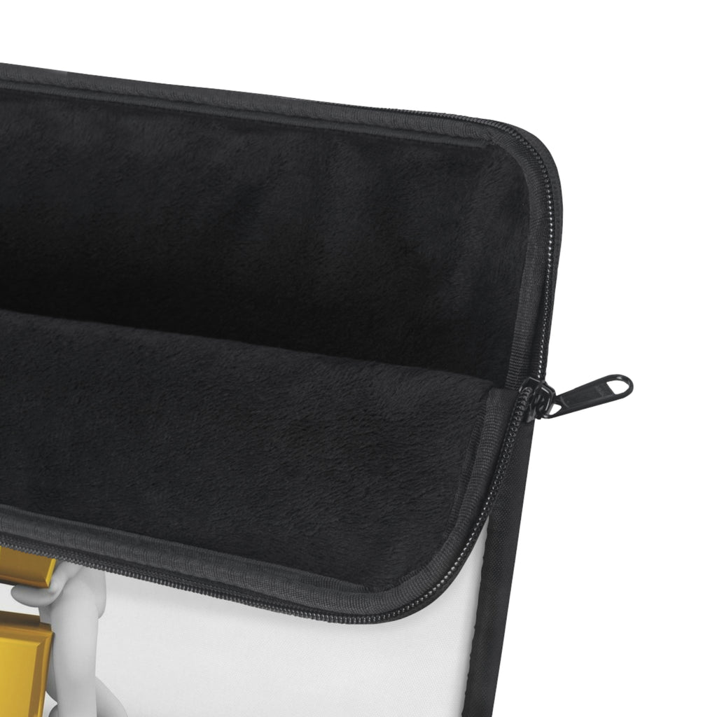 3D Exclamation Mark Character Laptop Sleeve | Funny Alert Icon Design