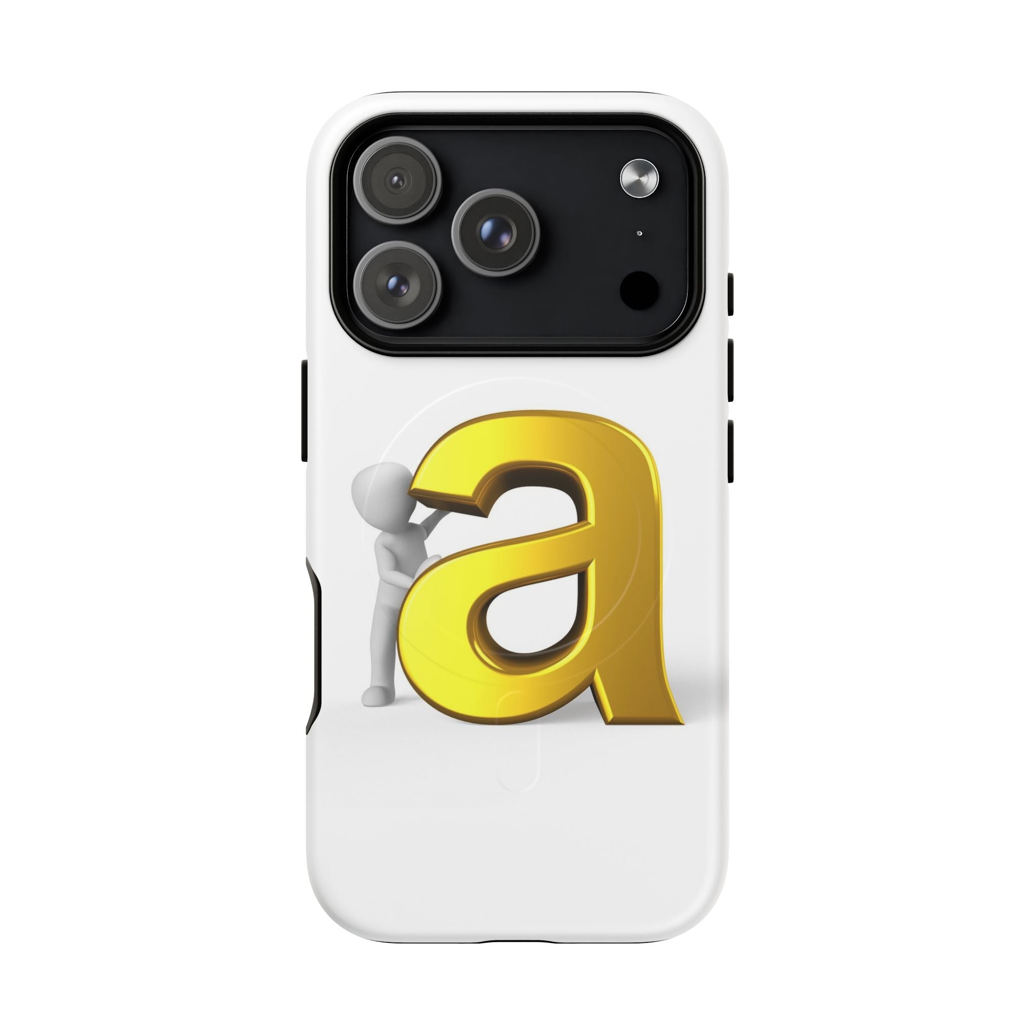 3D Gold Letter A Phone Case | Tough Magnetic Case