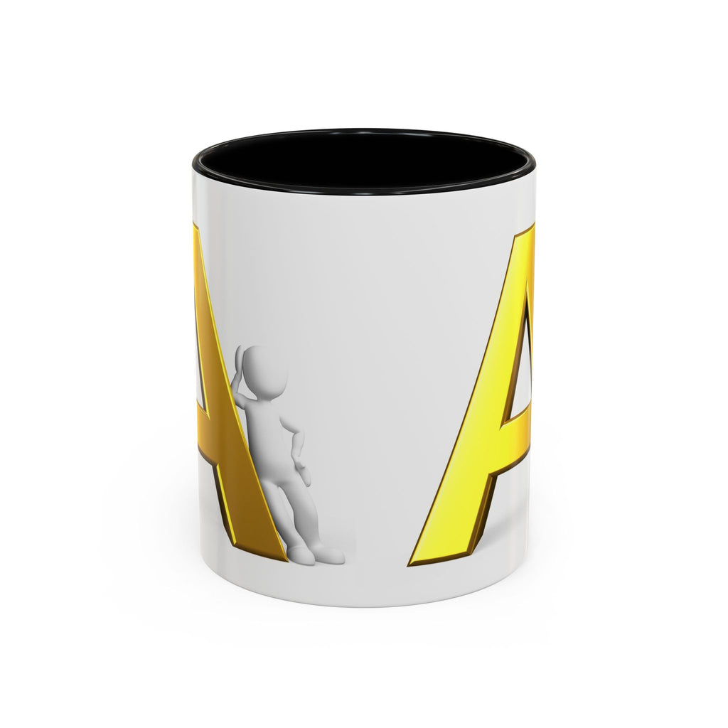 Gold Buchstabe A Tasse mit Initialen | Monogramm Buchstabe A Tasse