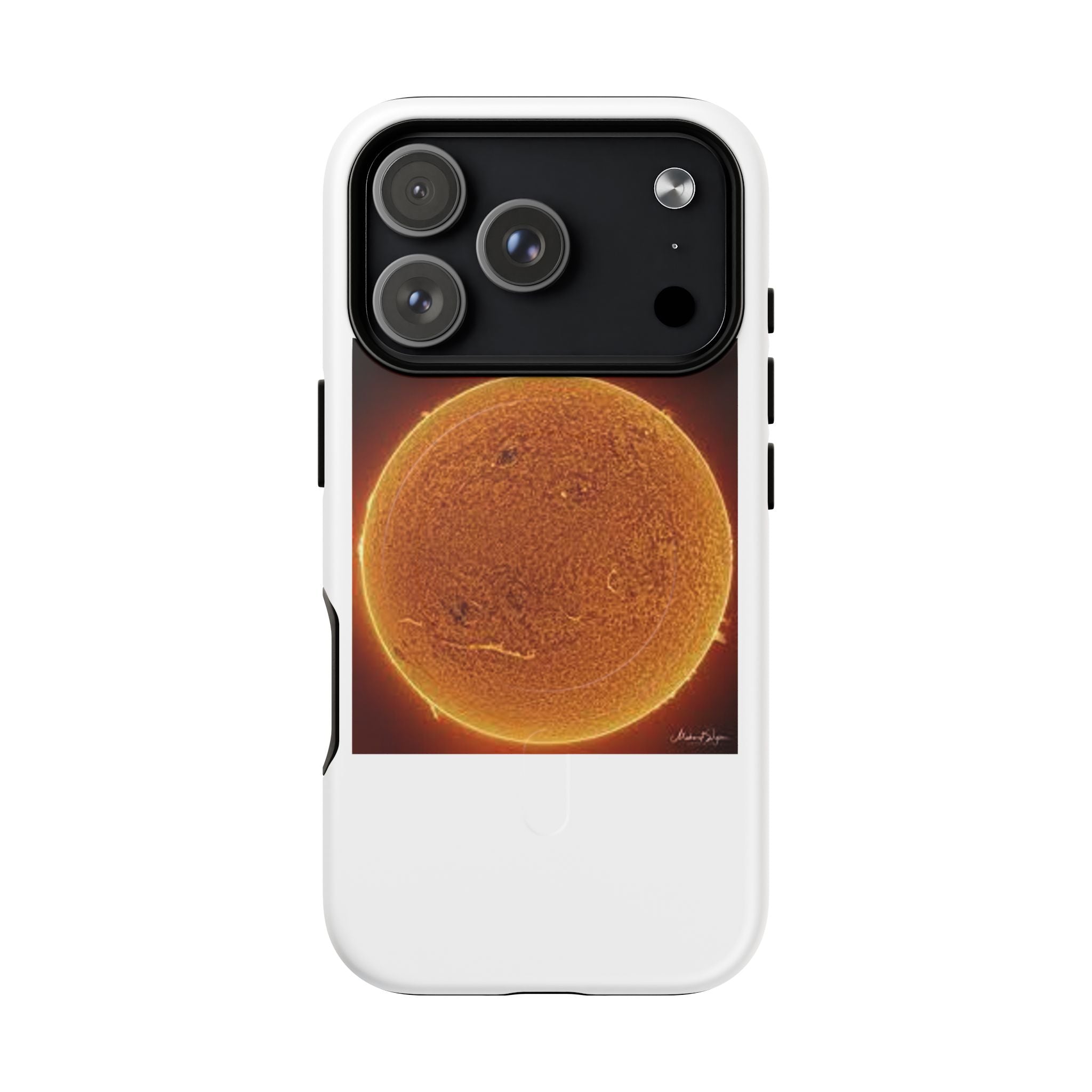 Coque de téléphone illustrée Disque Solaire | Coque magnétique résistante