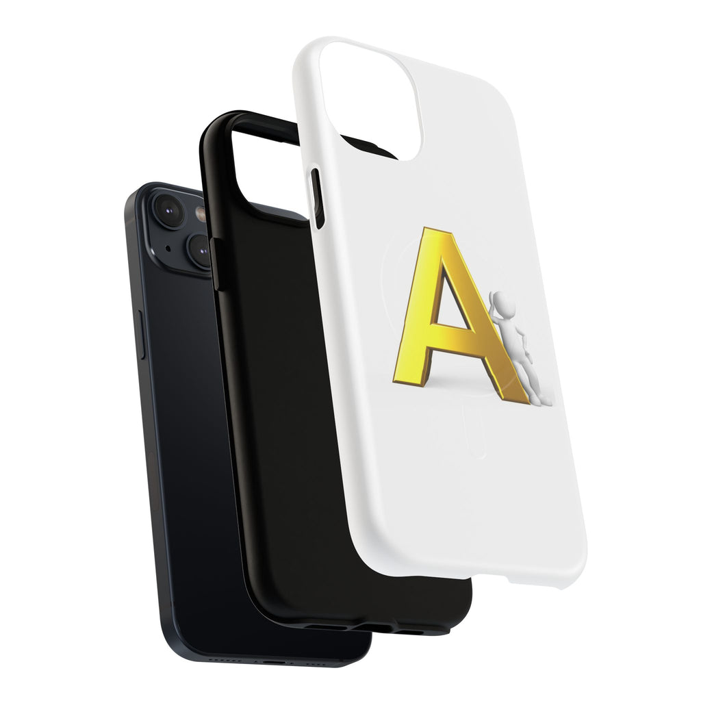 Gold Letter A Phone Case | Tough Magnetic Case, Initial Monogram