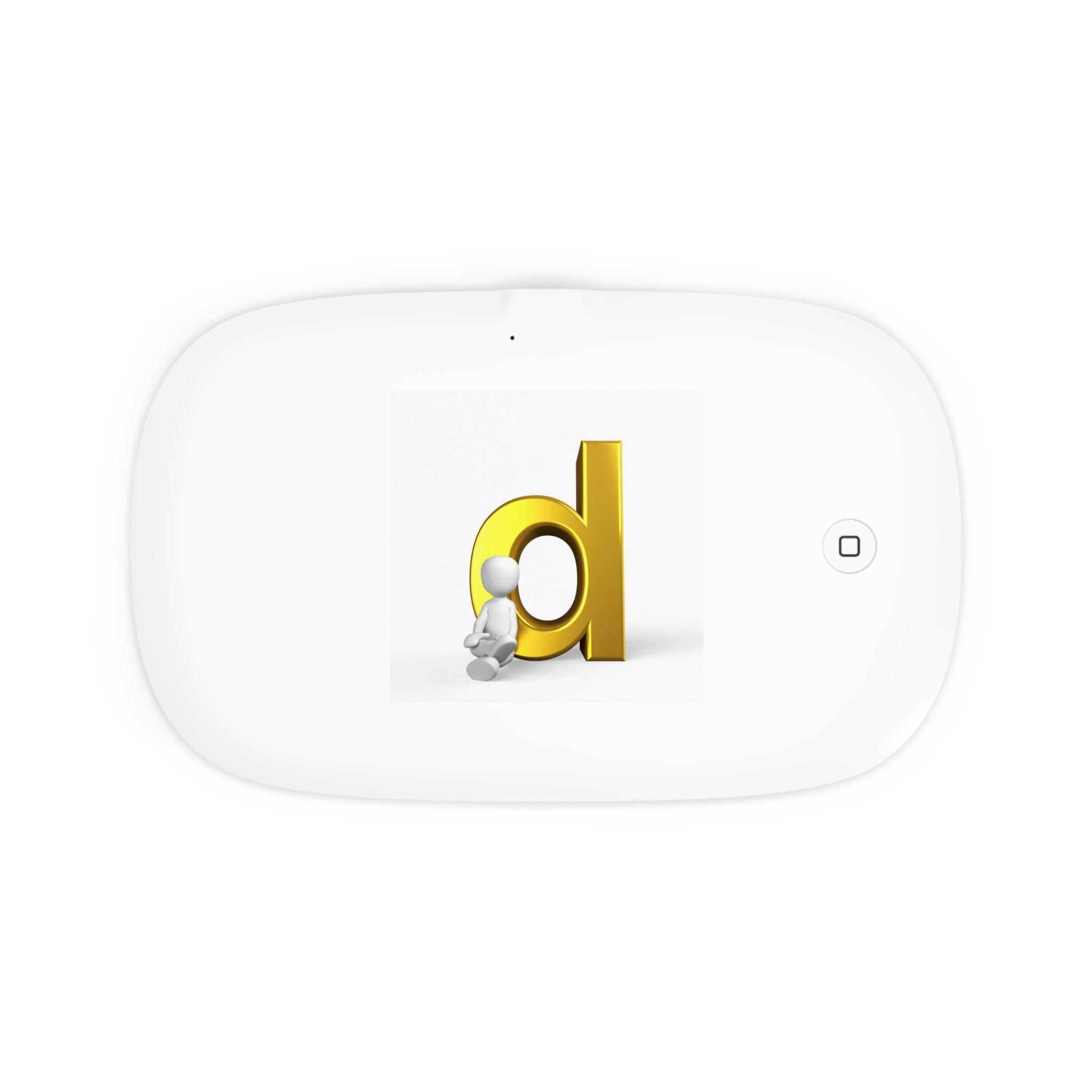 Golden Letter D Graphic UV Phone Sanitizer and Wireless Charging Pad | Desk Accessory