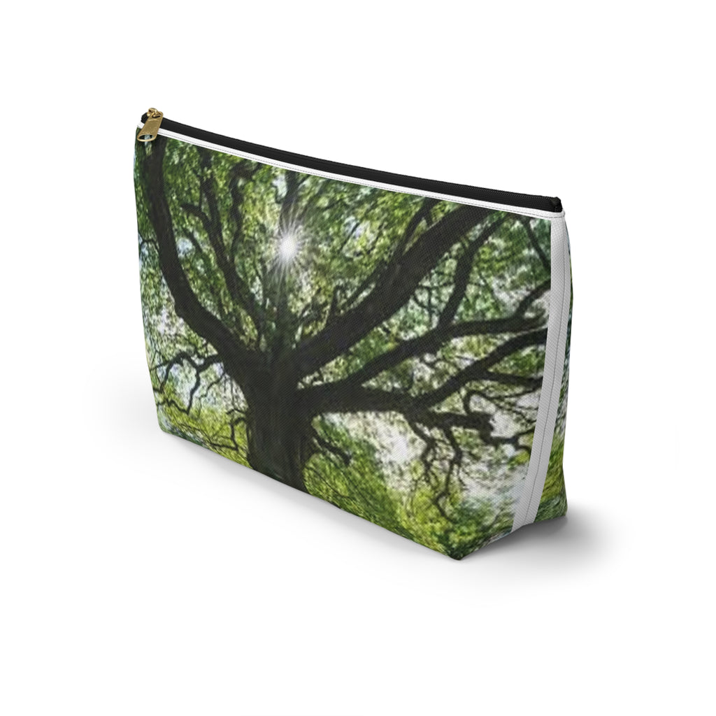 Sunlit Oak Tree Accessory Pouch | T-Bottom Makeup Bag
