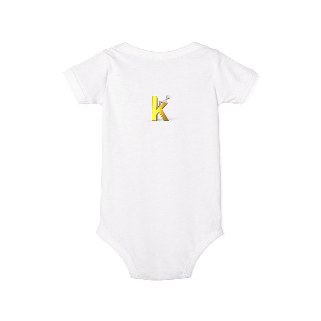 Yellow Letter K Initial Onesie | Infant One Piece