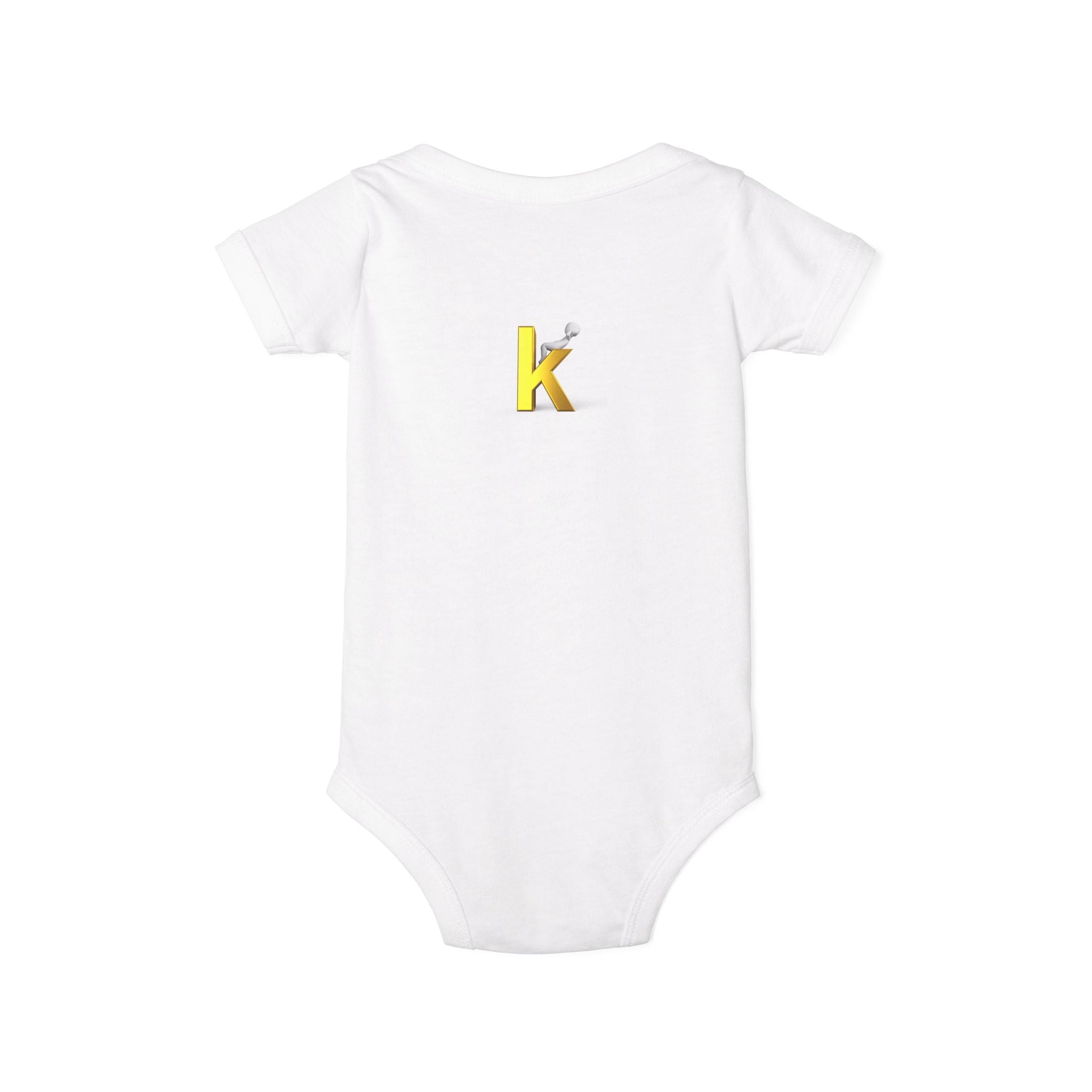 Yellow Letter K Initial Onesie | Infant One Piece