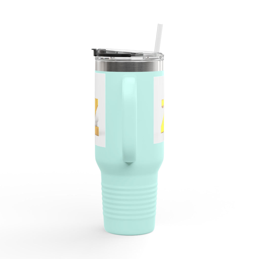 Gold Letter Z Monogram Travel Mug | 40oz Insulated Tumbler