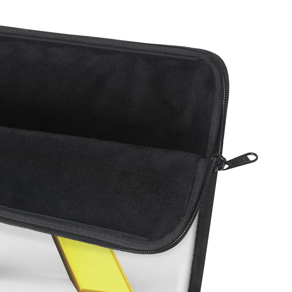Yellow 3D Letter K with Figure Laptop Sleeve | Initial Monogram