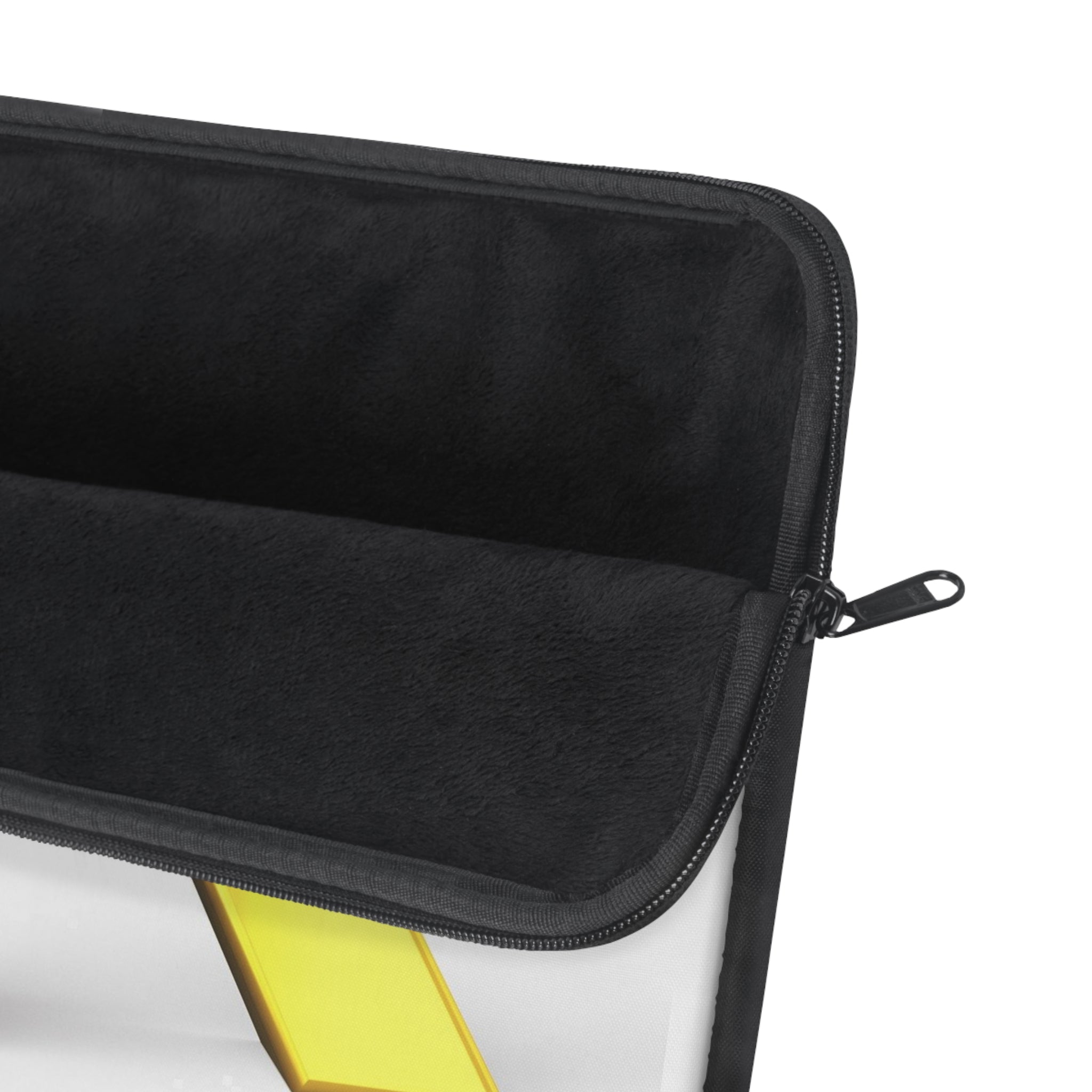 Yellow 3D Letter K with Figure Laptop Sleeve | Initial Monogram
