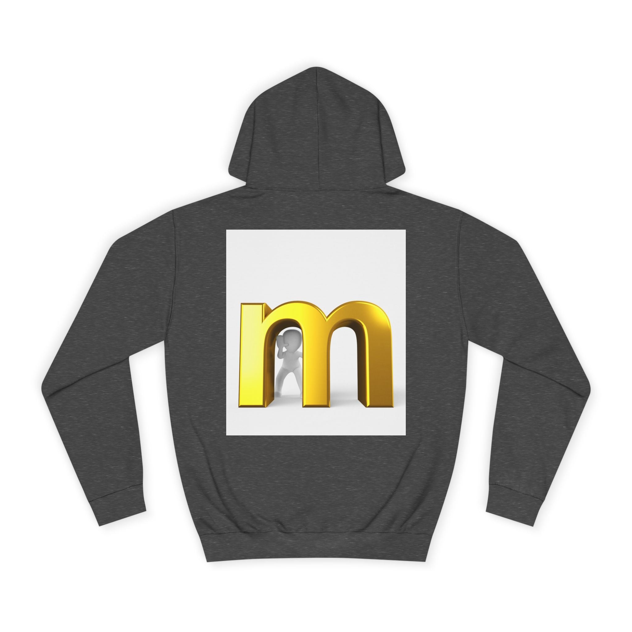 Gold 3D Letter M Hoodie | Minimal Initial Logo