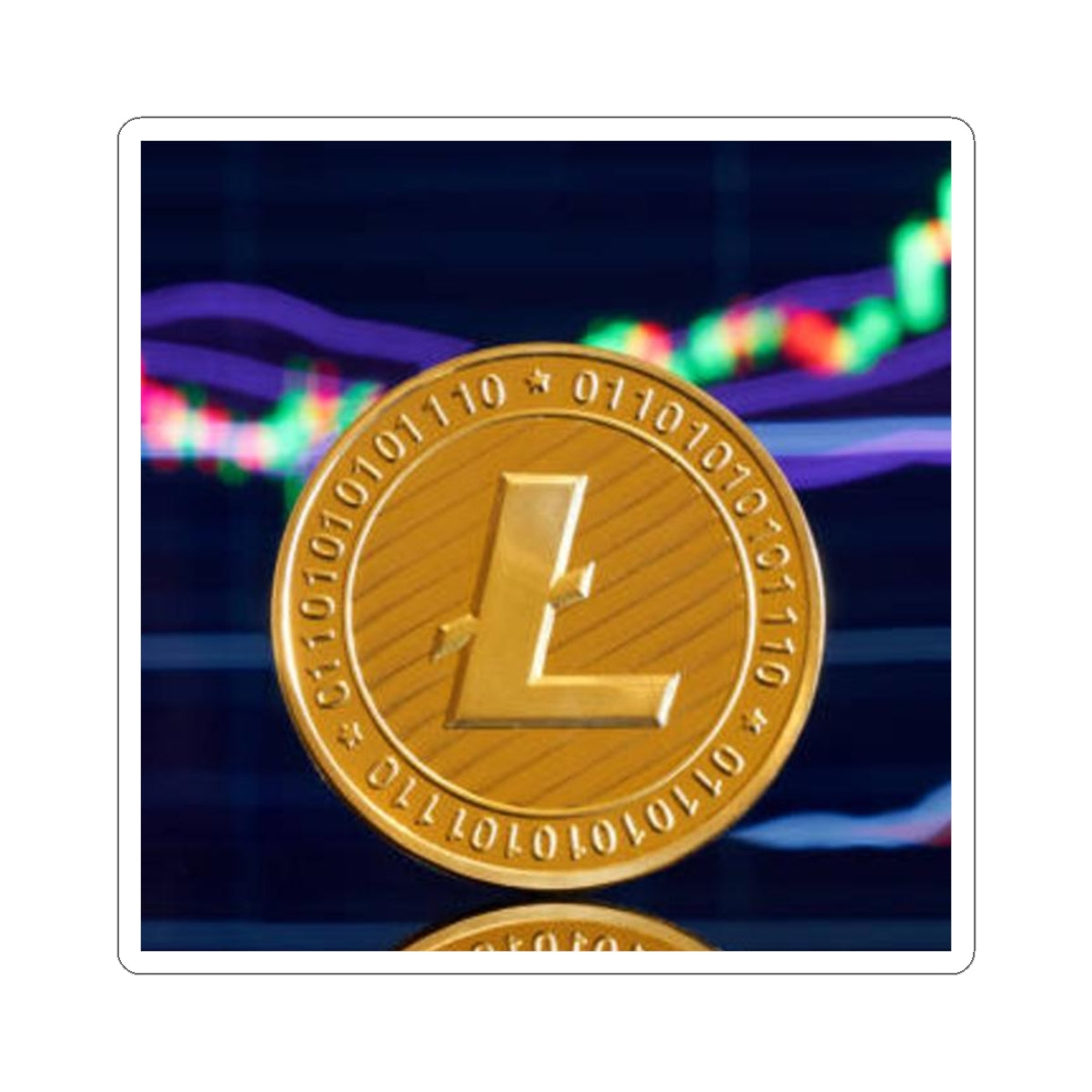 Autocollant Litecoin | Décalque Crypto prédécoupé, Autocollant pour ordinateur portable