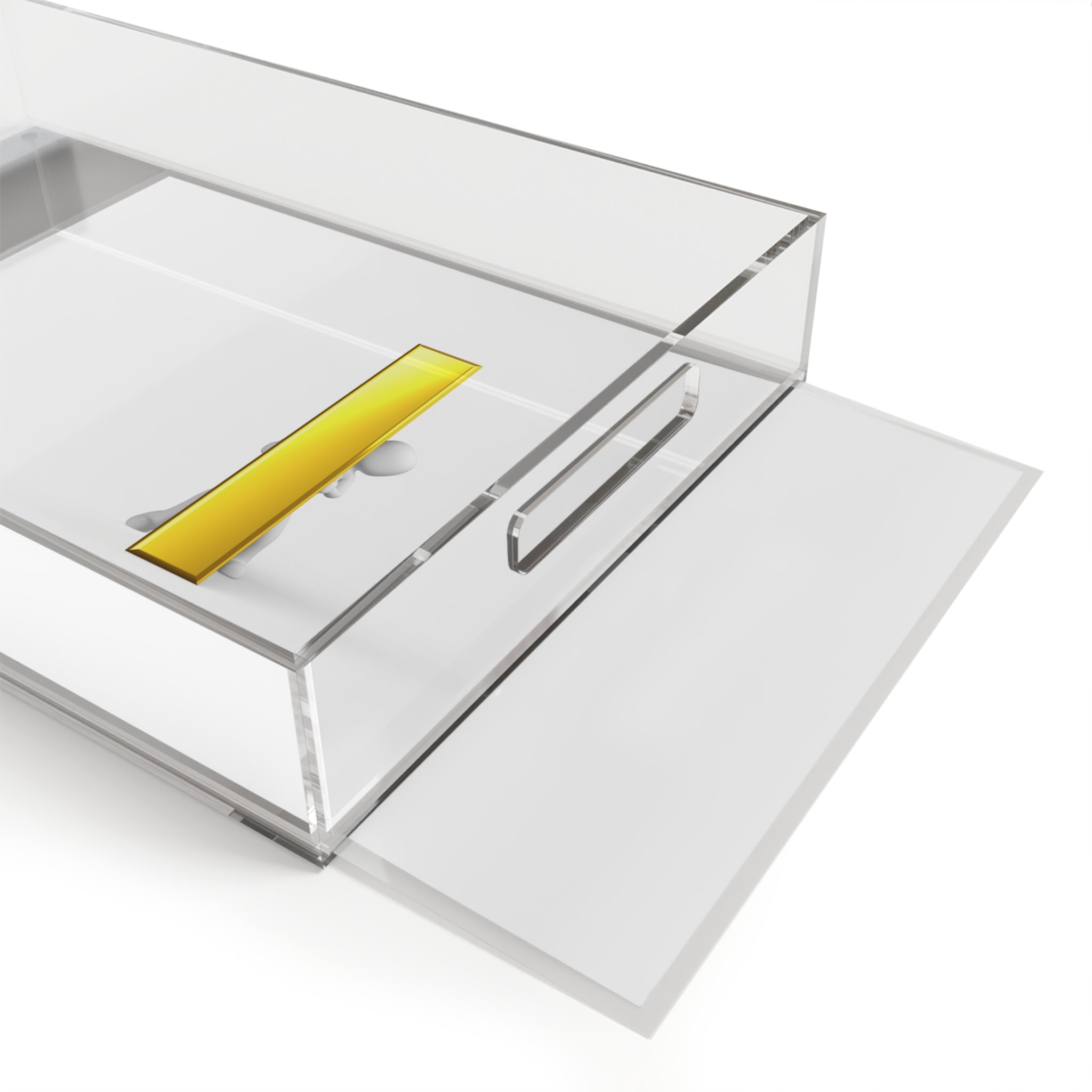Gold Letter i Character Acrylic Serving Tray | Minimalist Pop Art