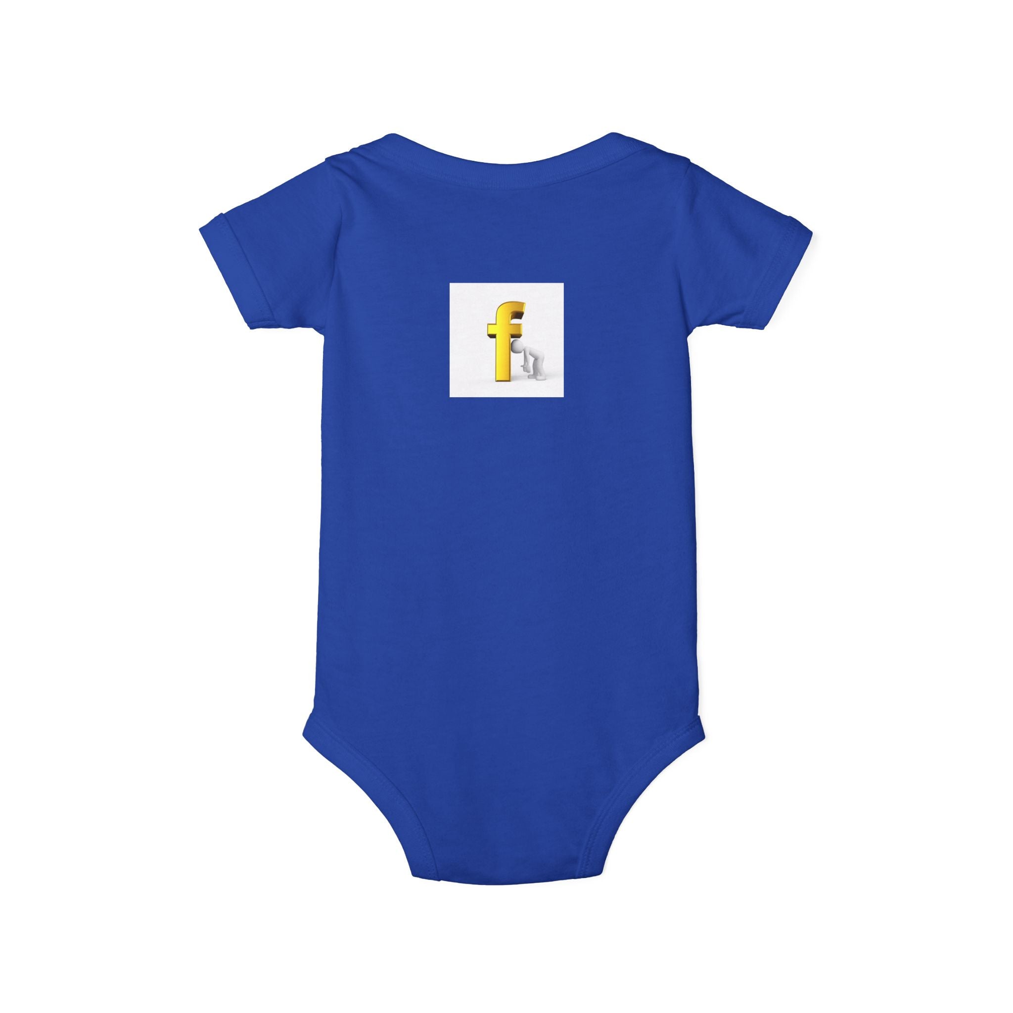Yellow Letter F Initial Baby Onesie | Infant Jersey One Piece
