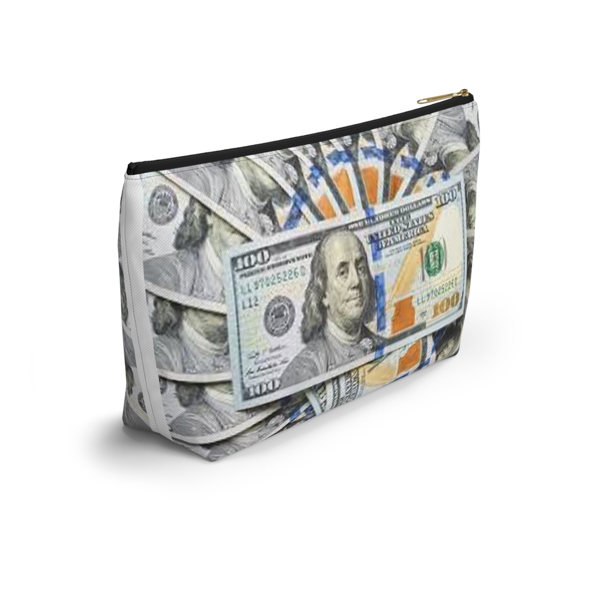 Hundred Dollar Bills Accessory Pouch | Money Print Makeup Bag