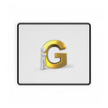 Gold G Letter Desk Mat | Initial G Desk Mat, Monogram Mouse Pad