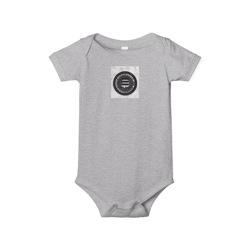 Solana Cryptocurrency Infant One Piece | Monochrome Badge Design
