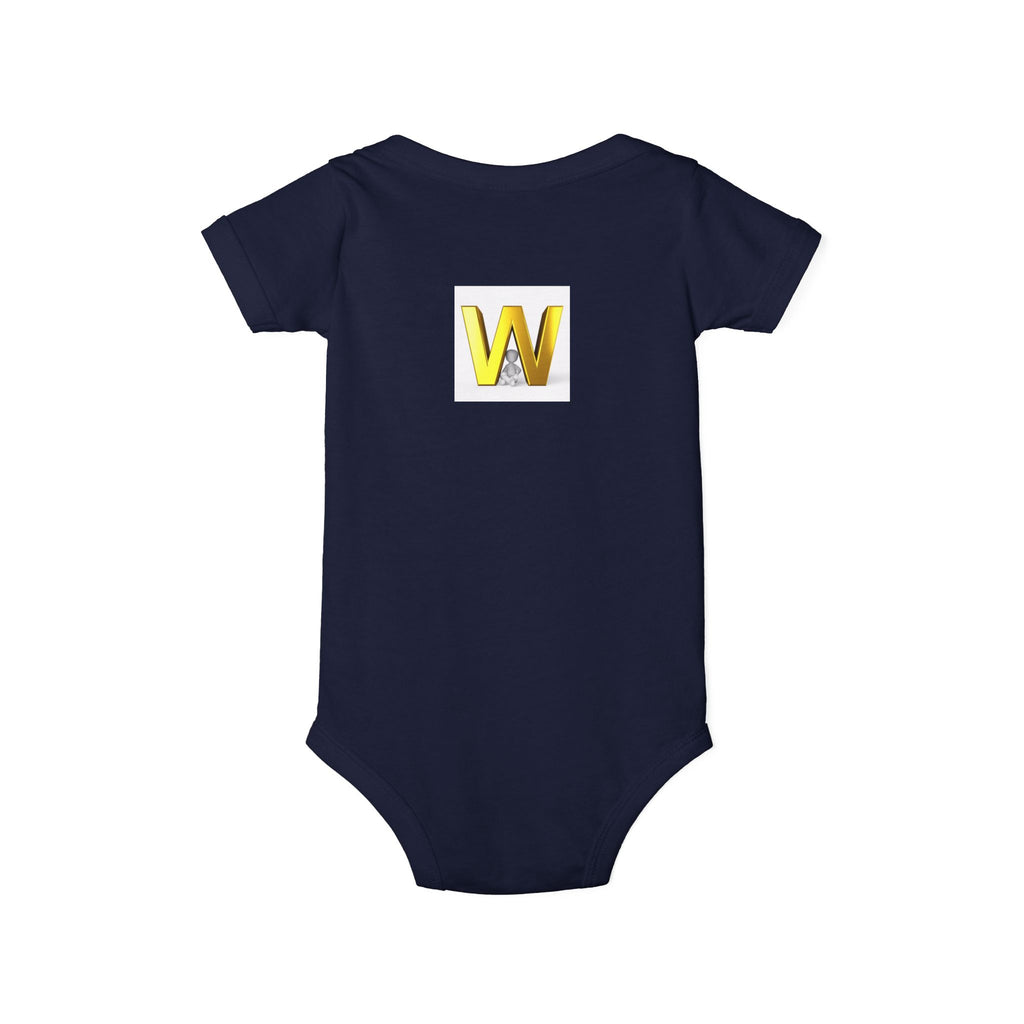 Gold Letter W Monogram Infant One Piece | Baby Bodysuit