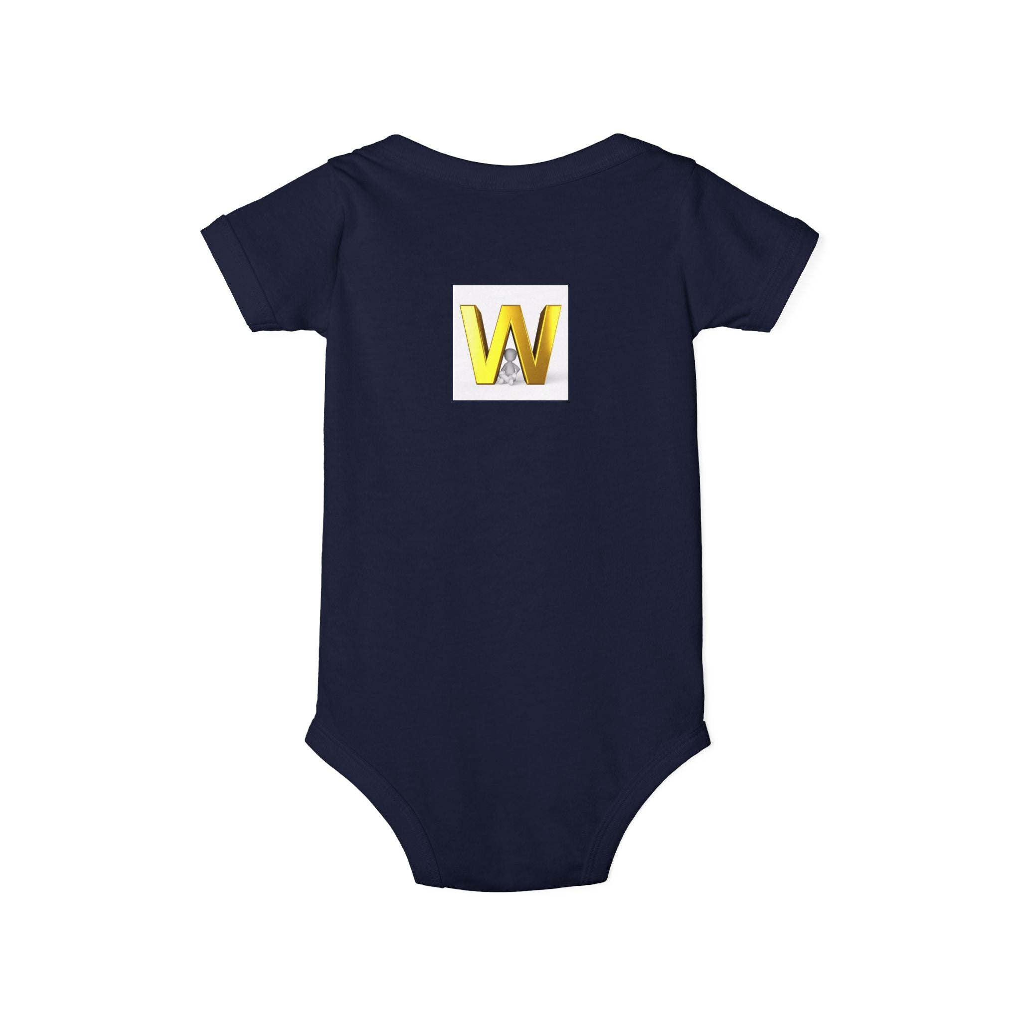 Gold Letter W Monogram Infant One Piece | Baby Bodysuit