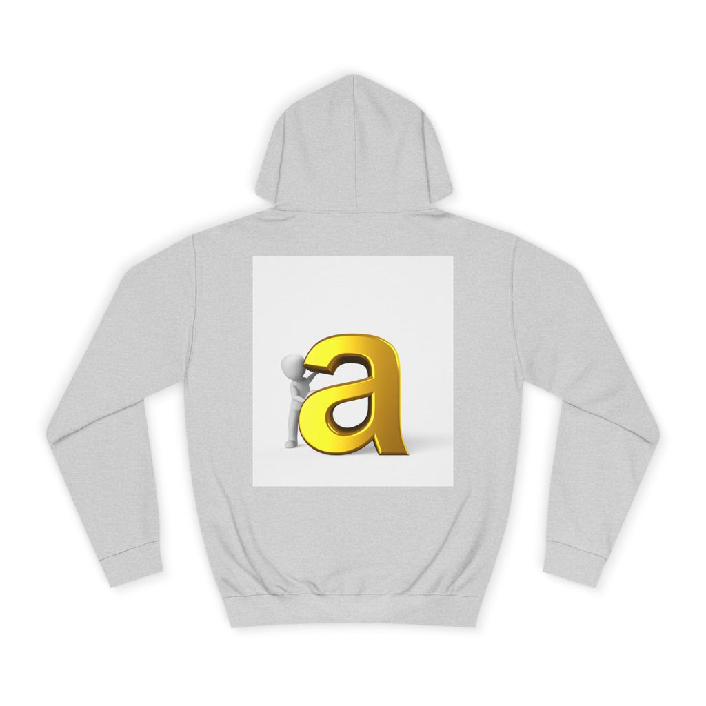 Gold 3D Letter A Hoodie | Monogram Initial Sweatshirt