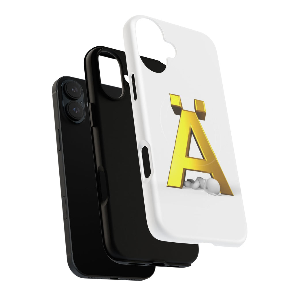 Gold Letter Ä Phone Case | Magnetic Tough Case, Initial Monogram