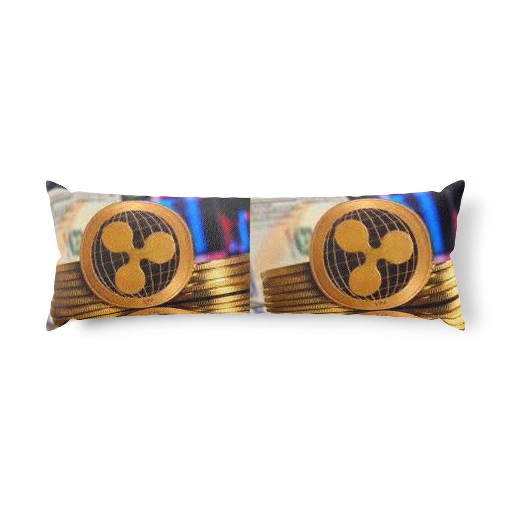 Ripple Crypto Coin print Body Pillow | Ripple XRP design, digital currency decor