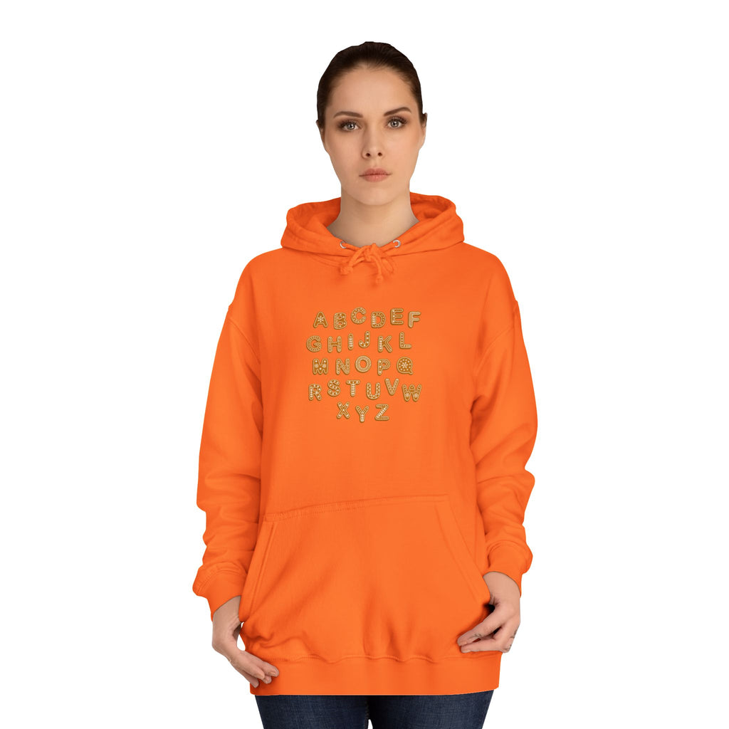 Cookie Alphabet Hoodie | Letters A to Z Cookie Font Sweatshirt