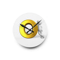 Golden Letter O Character Acrylic Wall Clock | 3D Icon Timepiece