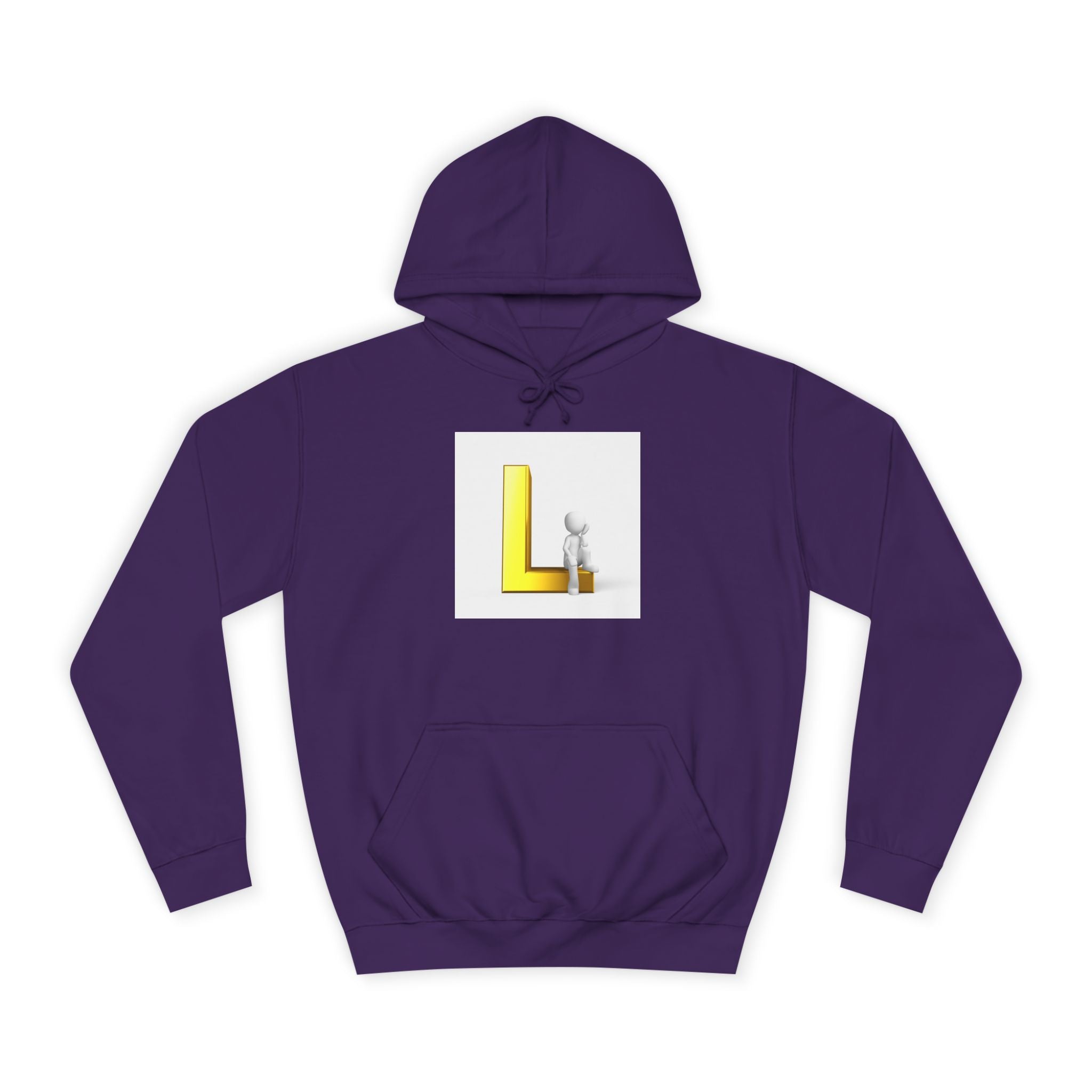 Sweat à capuche lettre L en 3D avec figurine | Sweat initial L