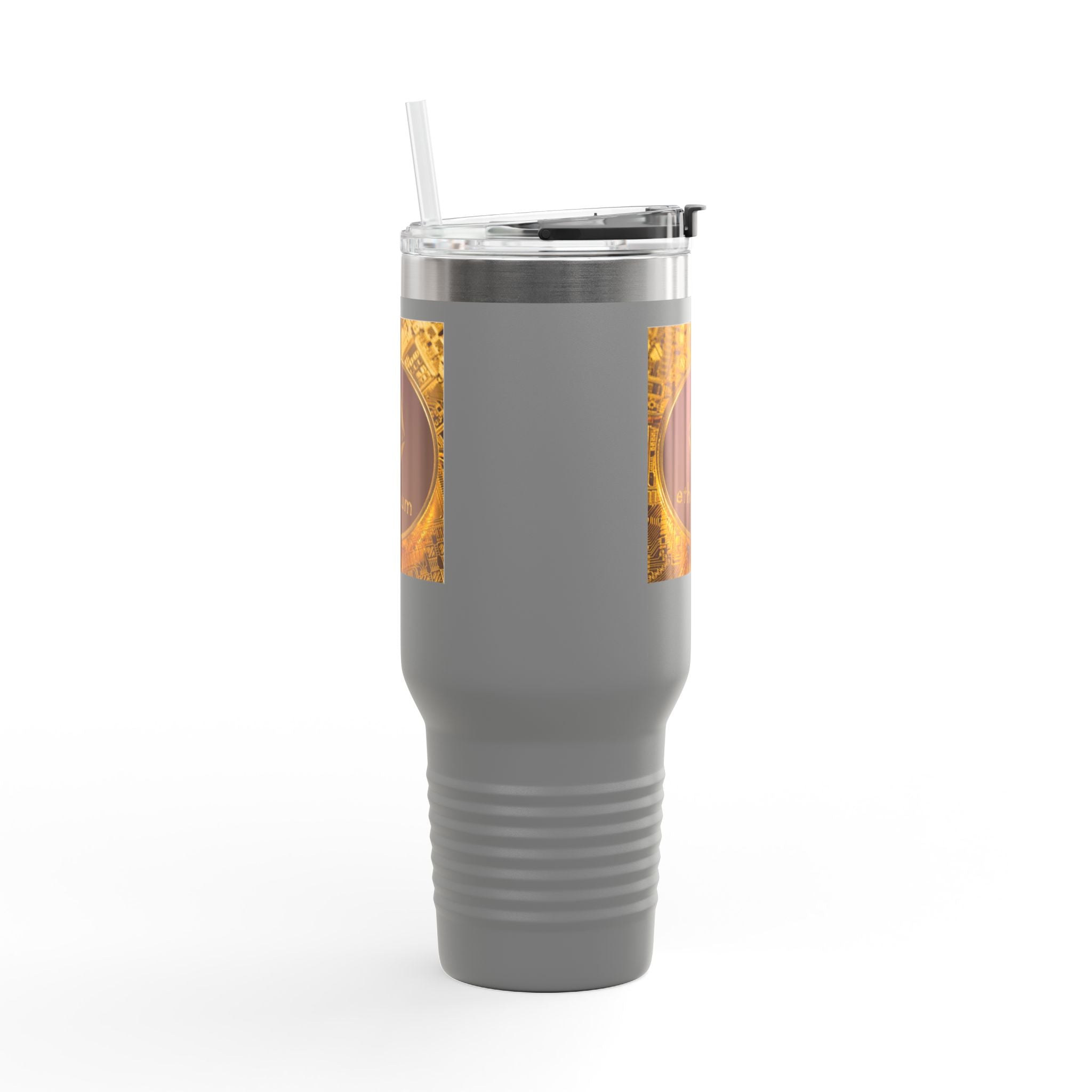 Ethereum Coin Design 40oz Travel Mug | Crypto Logo Insulated Tumbler